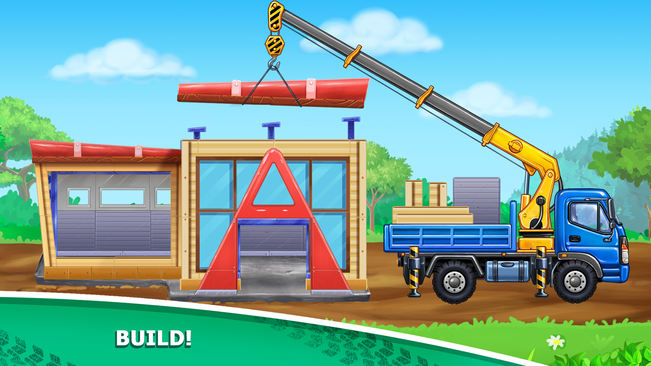 اسکرین شات 4 بازی Kids truck games Build a house
