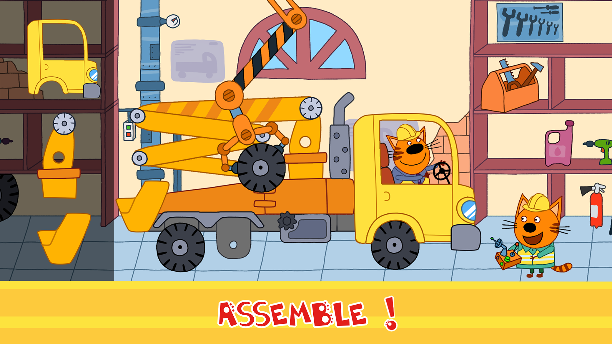 اسکرین شات 1 بازی Kid-E-Cats Cars, Build a house