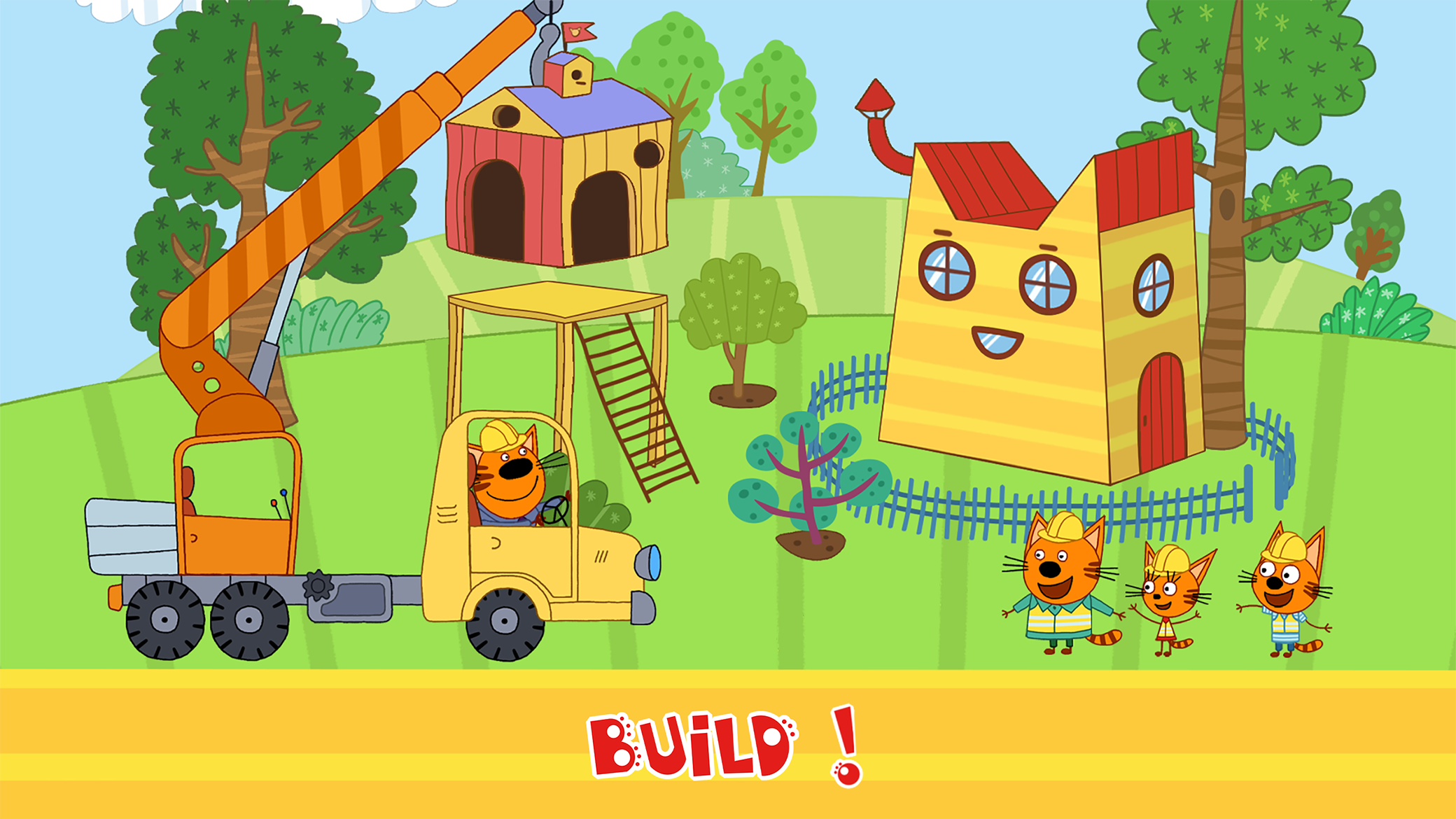 اسکرین شات 5 بازی Kid-E-Cats Cars, Build a house
