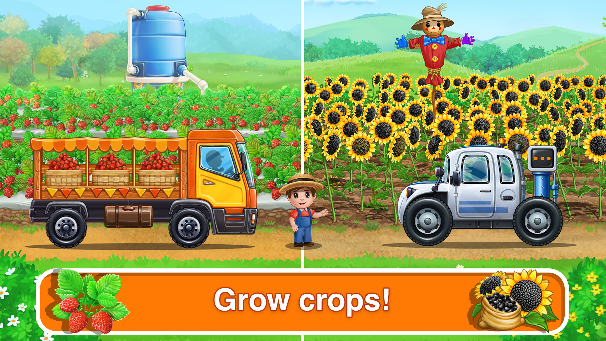اسکرین شات 3 بازی Tractor, car: kids farm games