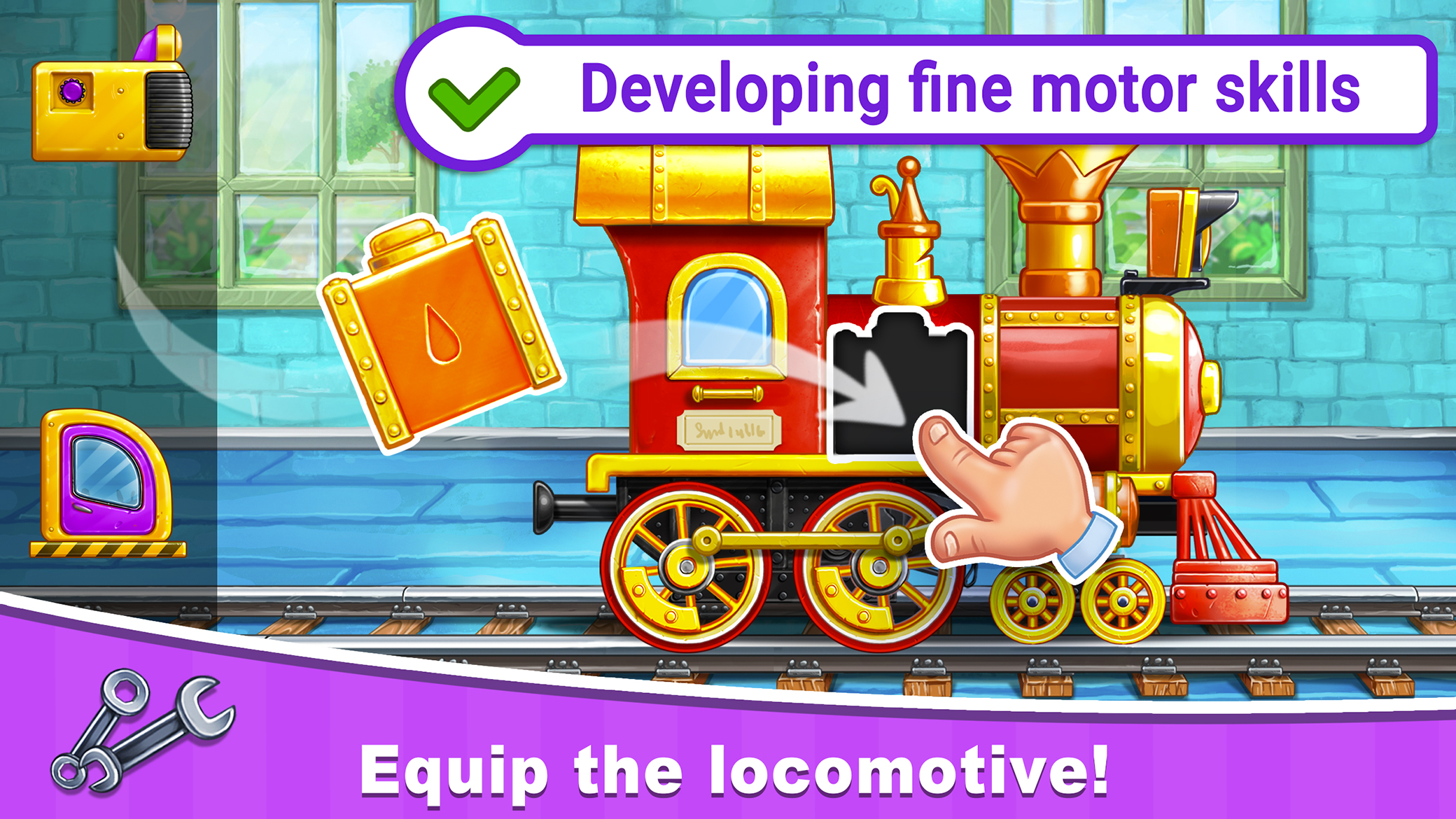 اسکرین شات 1 بازی Train Games for Kids: station