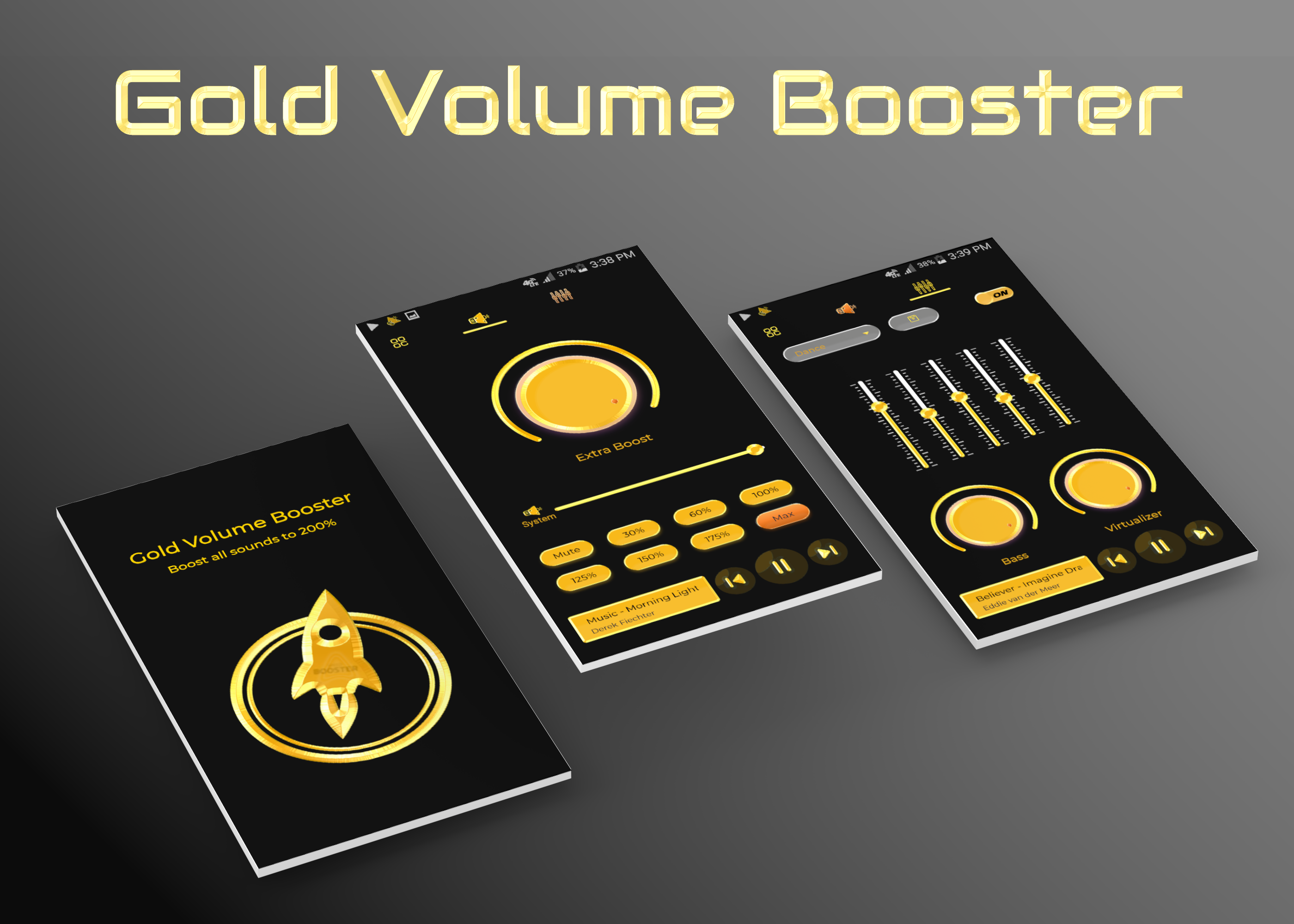 اسکرین شات 1 برنامه Gold Volume Booster