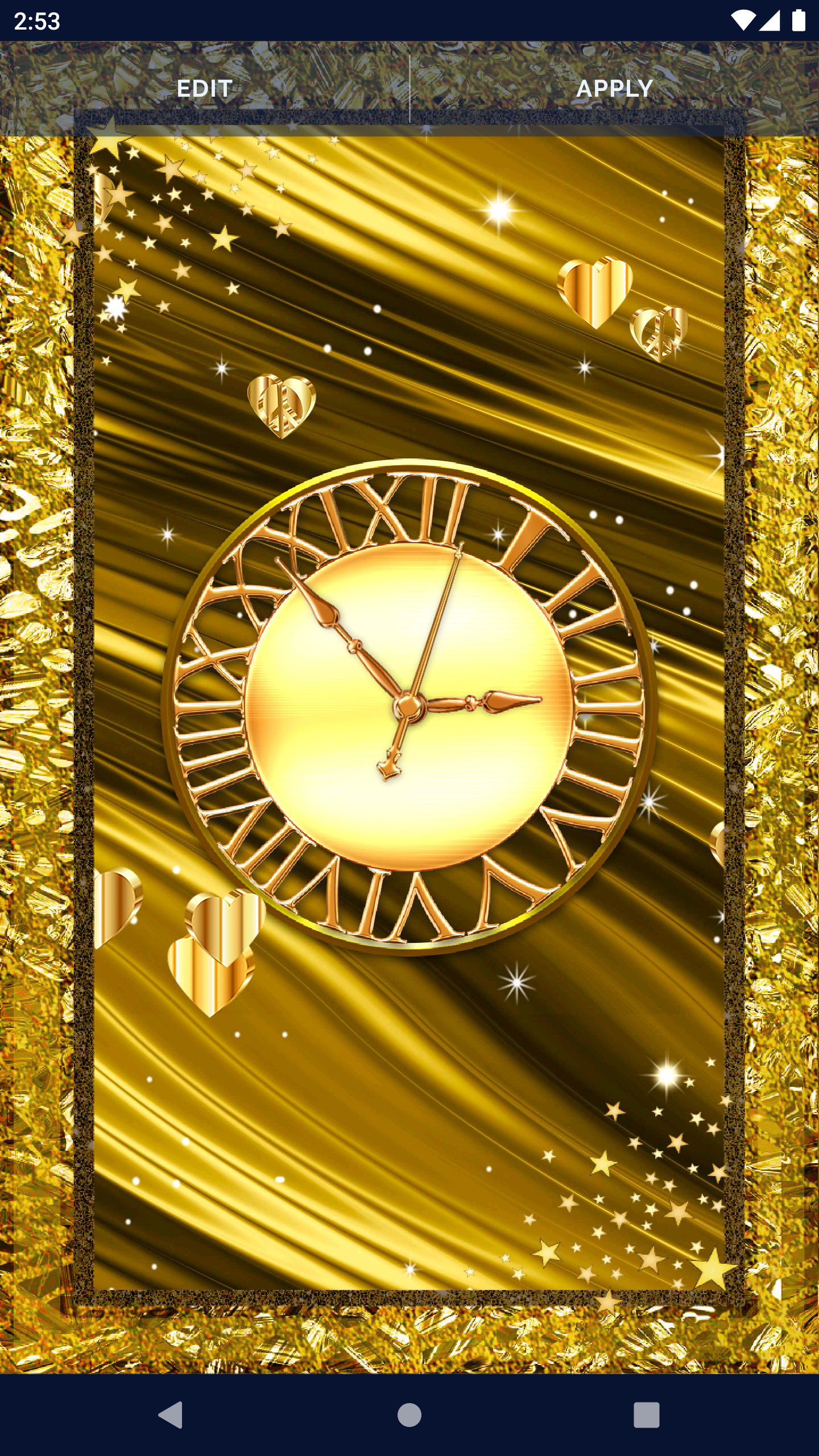 اسکرین شات 3 برنامه Gold Hearts 4K Wallpaper
