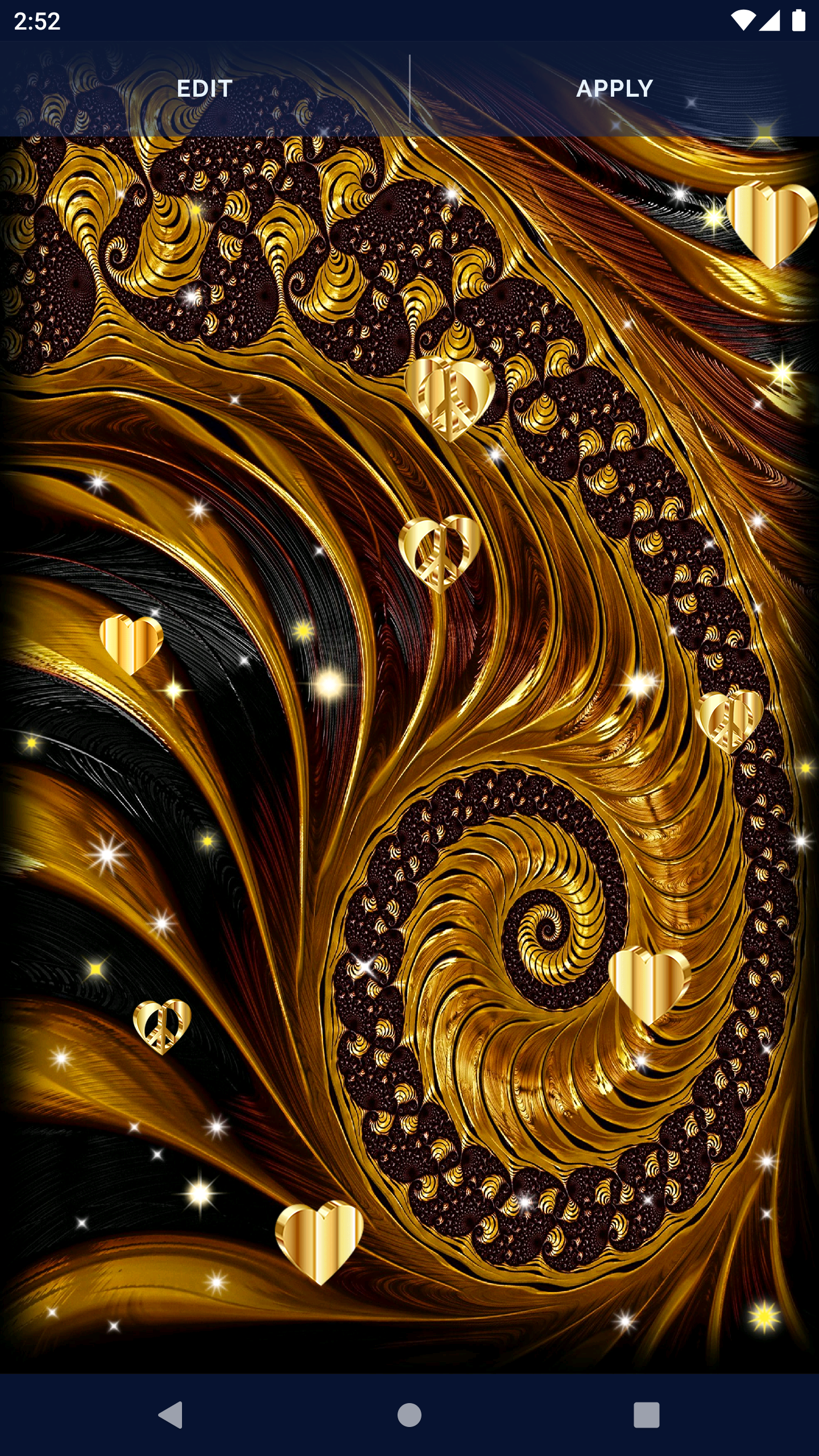 اسکرین شات 7 برنامه Gold Hearts 4K Wallpaper