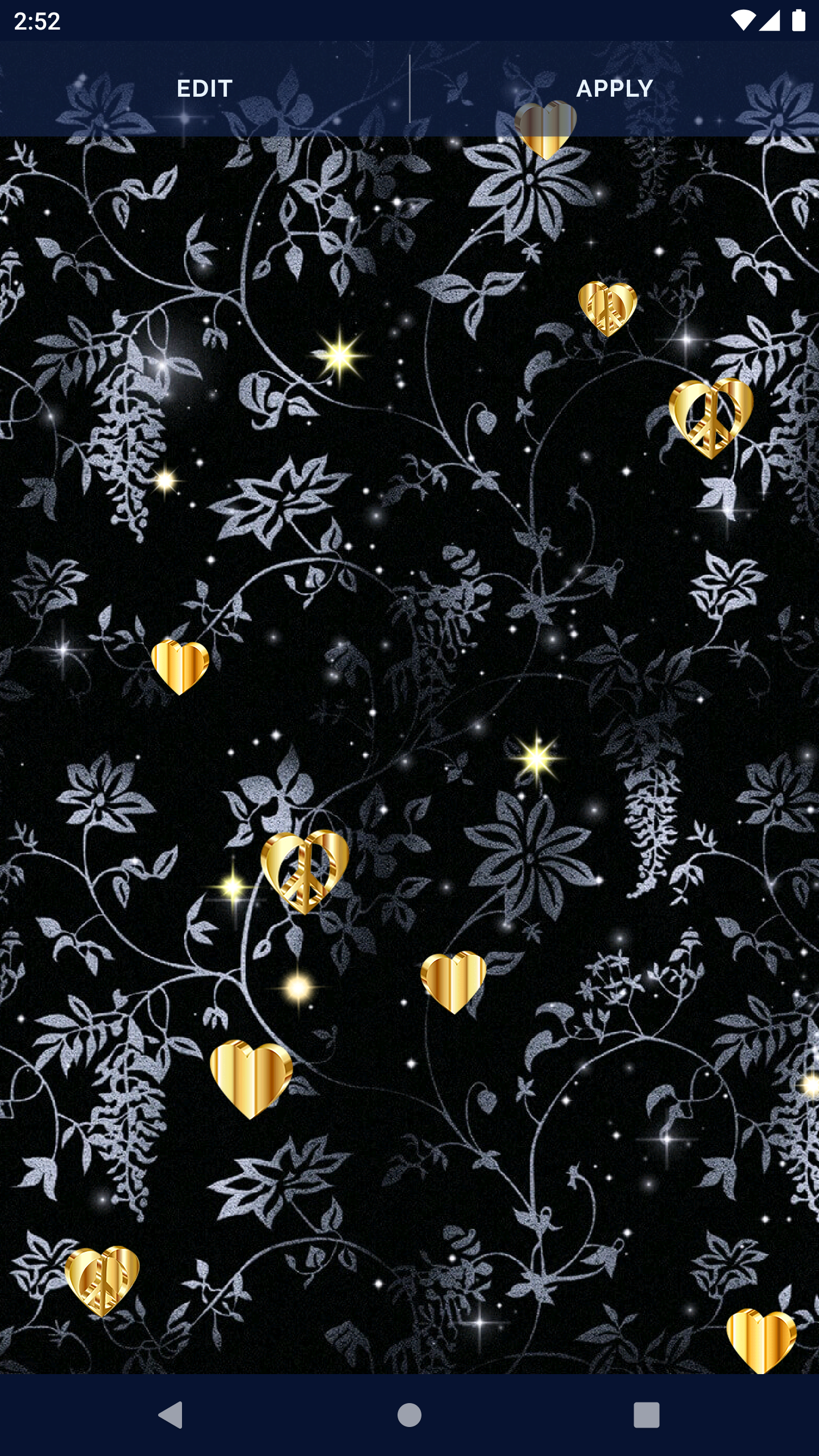 اسکرین شات 8 برنامه Gold Hearts 4K Wallpaper