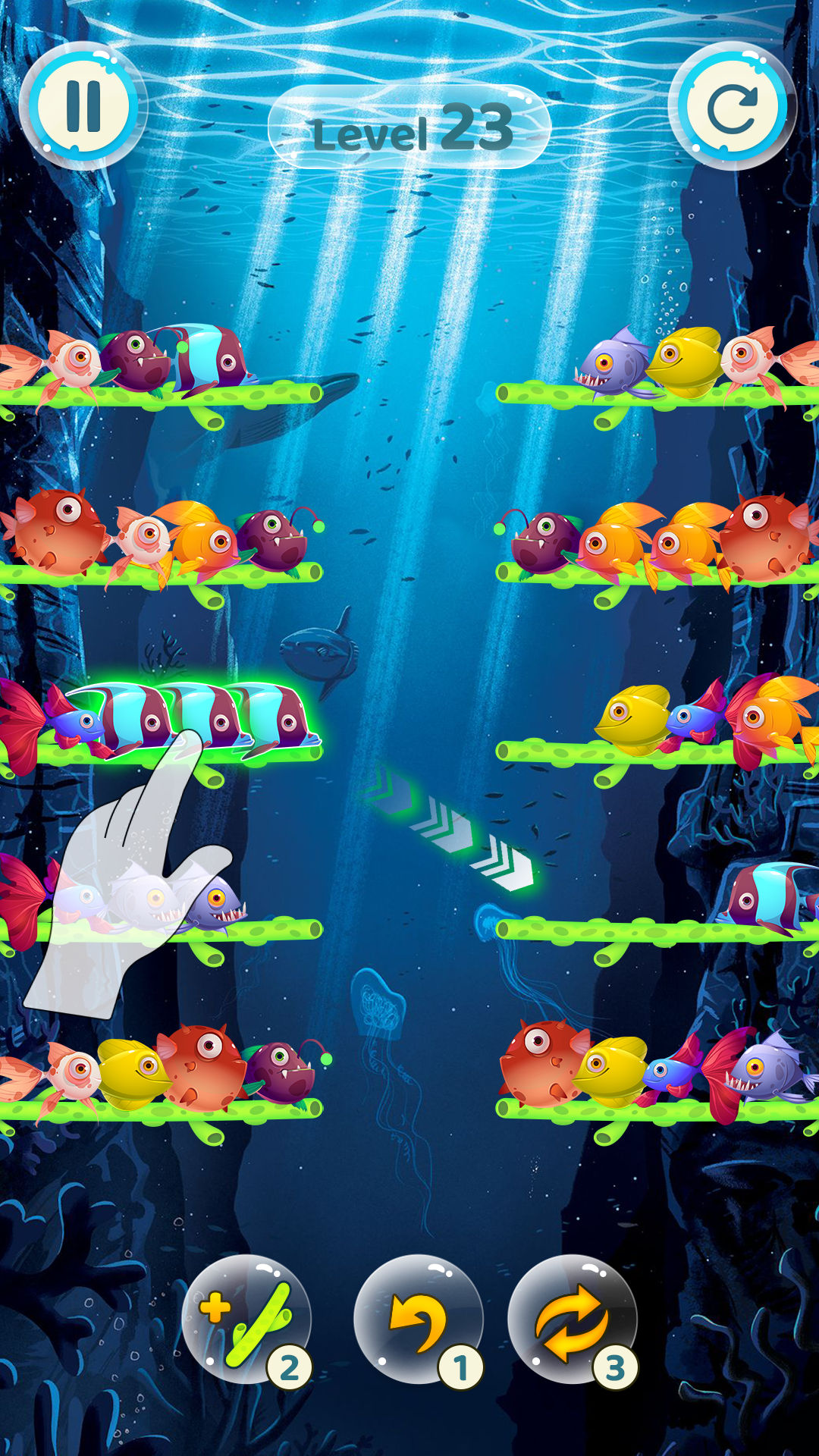اسکرین شات 3 برنامه Fish Sort Color Puzzle Game
