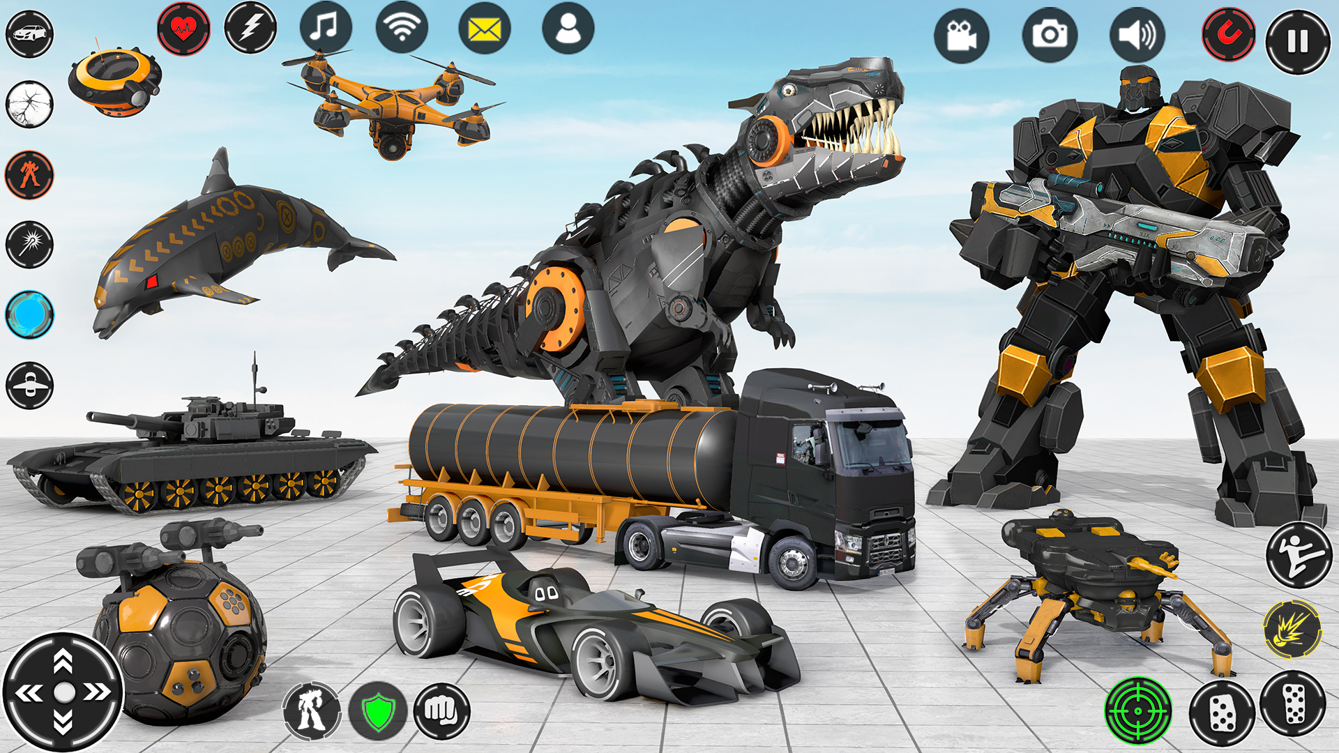 اسکرین شات 4 برنامه Dolphin Robot Transform Wars