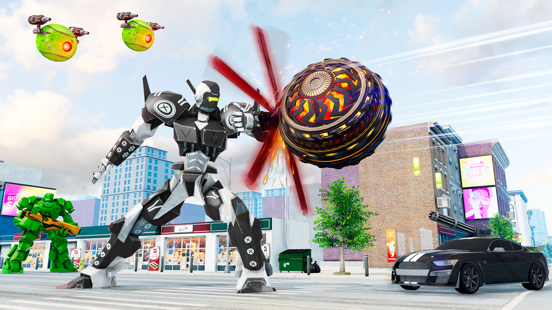 اسکرین شات 6 برنامه Football Robot Car Games