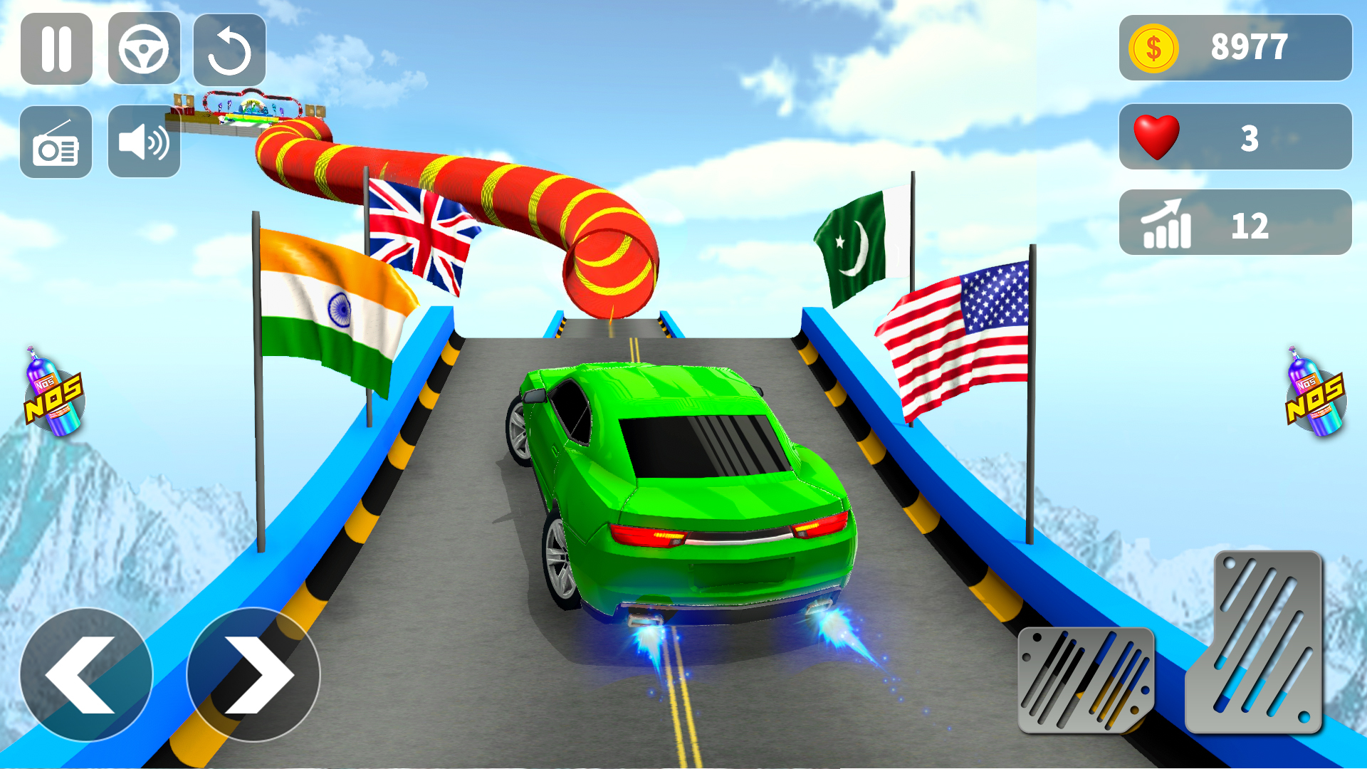 اسکرین شات 1 بازی Car Stunts: Car Offline Games