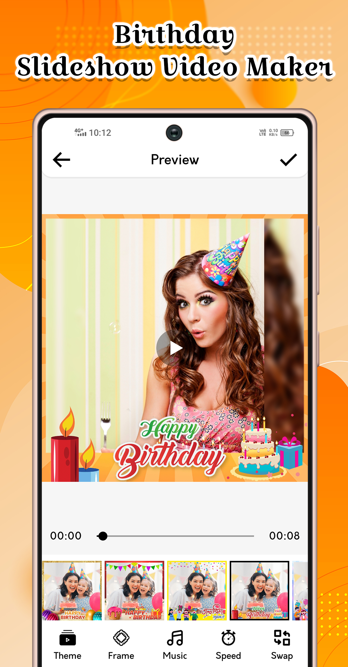اسکرین شات 8 برنامه Birthday Song Video Maker