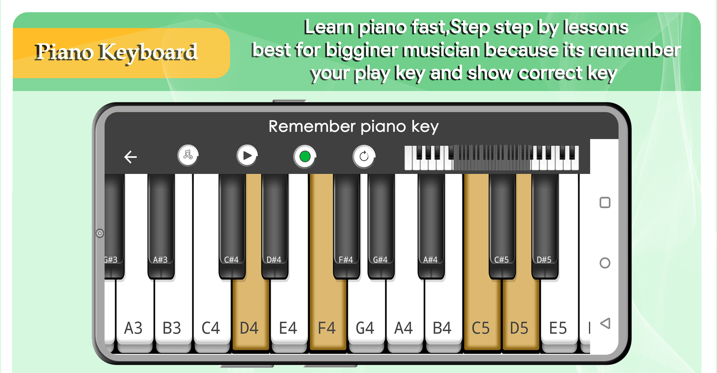 اسکرین شات 4 برنامه Piano Keyboard