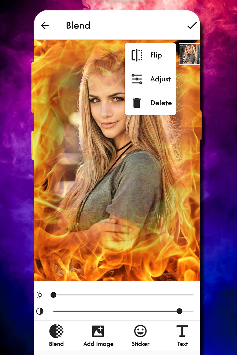 اسکرین شات 2 برنامه Fire Text Photo Frame