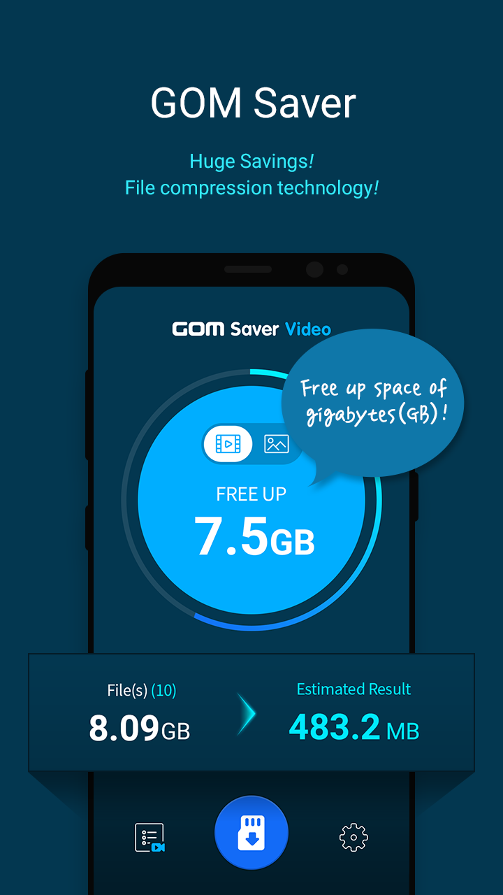 اسکرین شات 1 برنامه GOM Saver: Free up space on yo