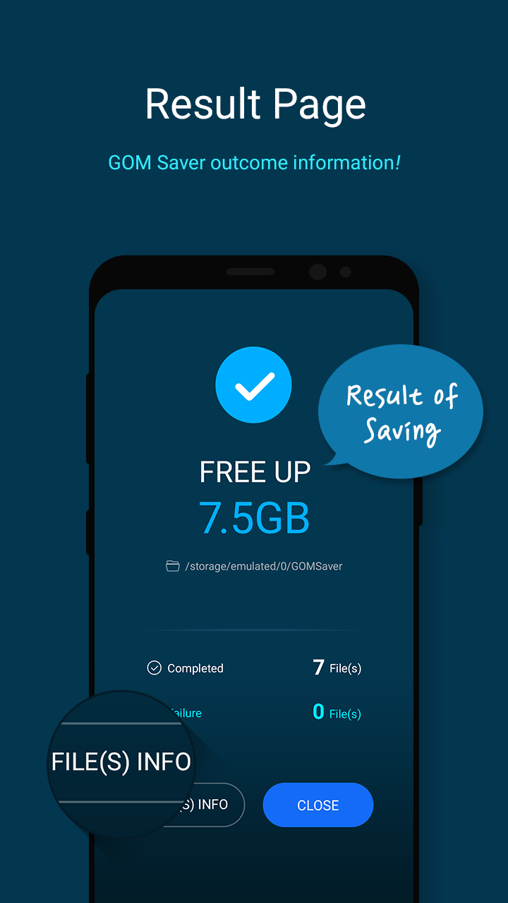 اسکرین شات 5 برنامه GOM Saver: Free up space on yo