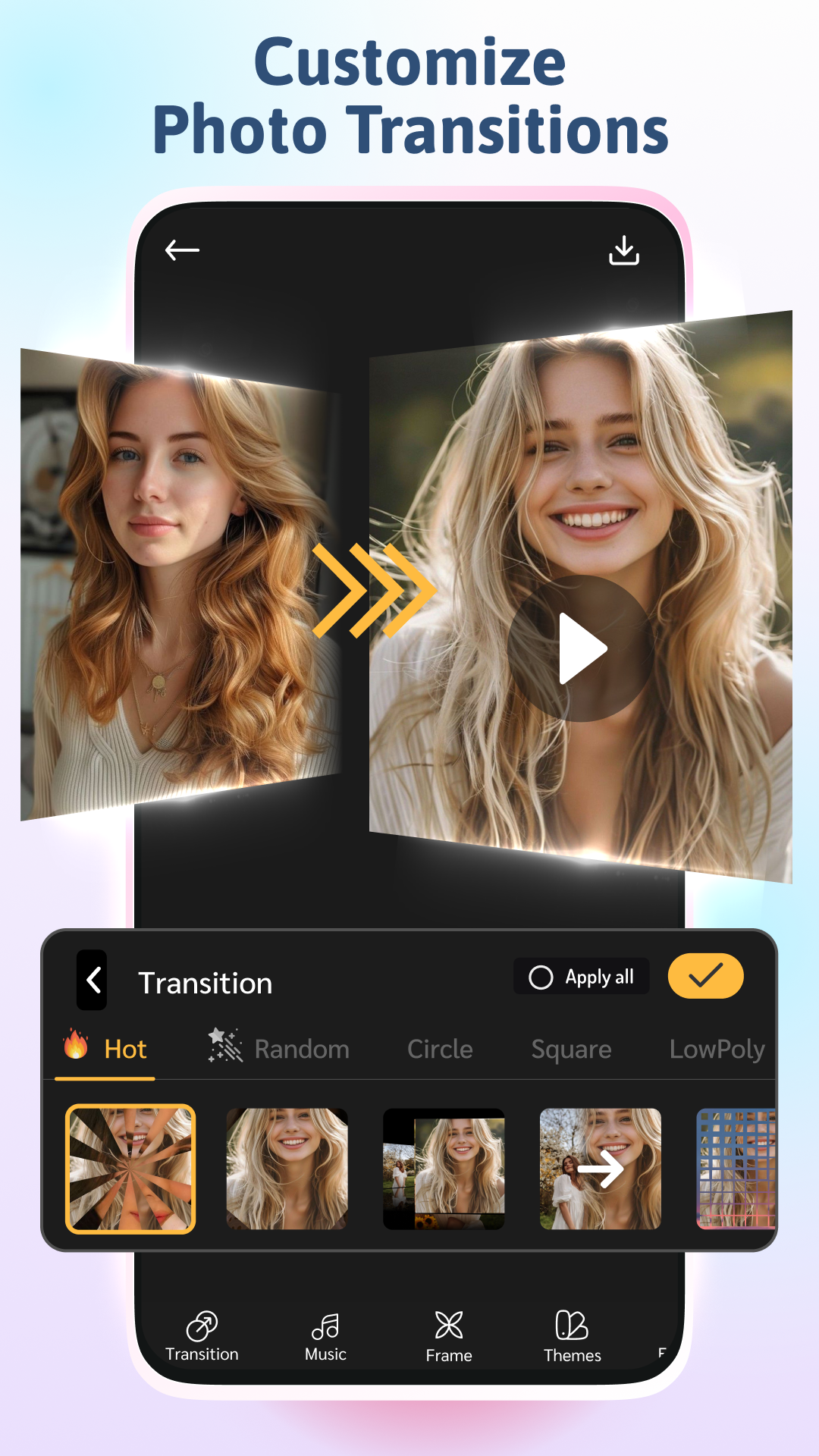 اسکرین شات 2 برنامه Photo Video Slideshow Maker