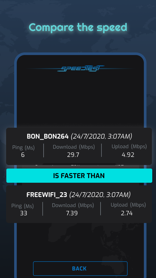 اسکرین شات 3 برنامه Speed Test: Internet Speedtest