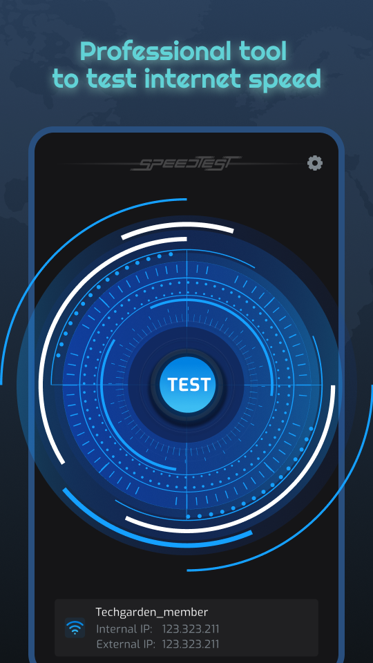 اسکرین شات 1 برنامه Speed Test: Internet Speedtest
