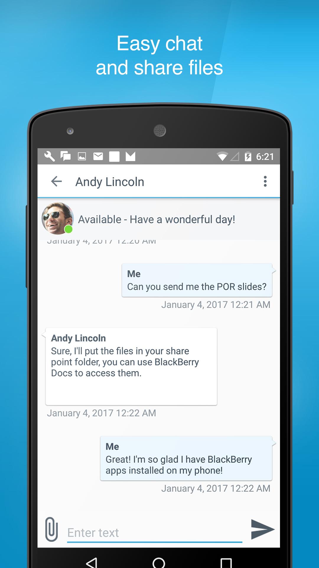 اسکرین شات 6 برنامه BlackBerry Connect