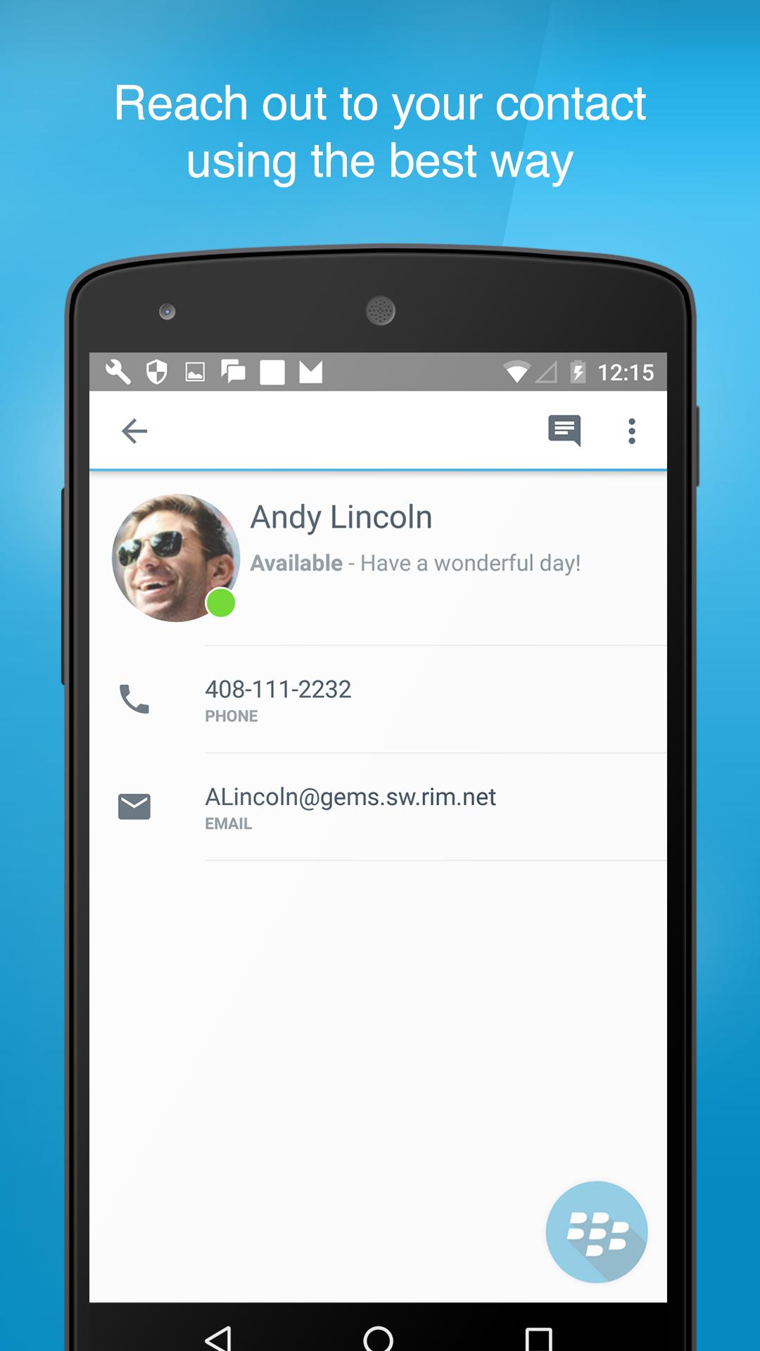 اسکرین شات 4 برنامه BlackBerry Connect