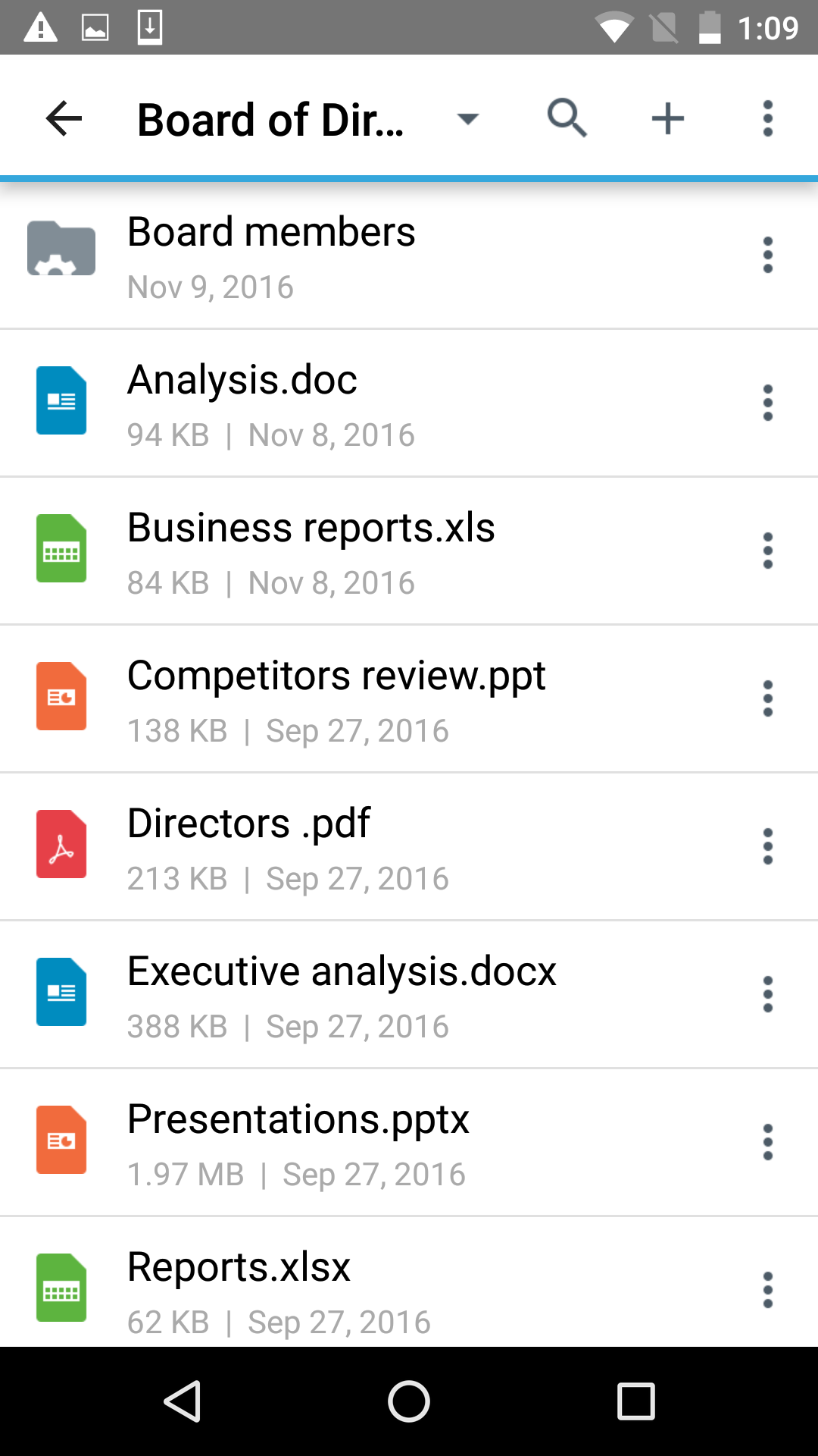 اسکرین شات 1 برنامه BlackBerry Workspaces Dynamics