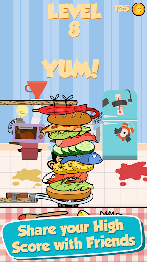اسکرین شات 5 بازی Mr Bean - Sandwich Stack