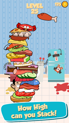 اسکرین شات 3 بازی Mr Bean - Sandwich Stack