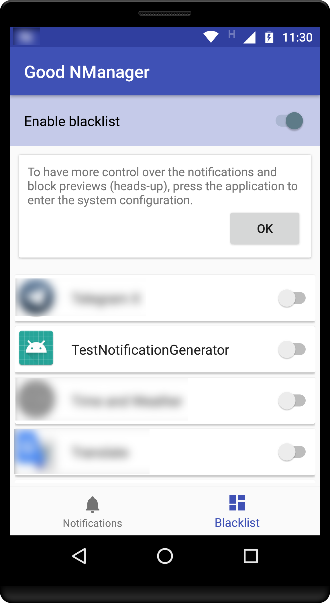 اسکرین شات 2 برنامه NManager: Notification Manager