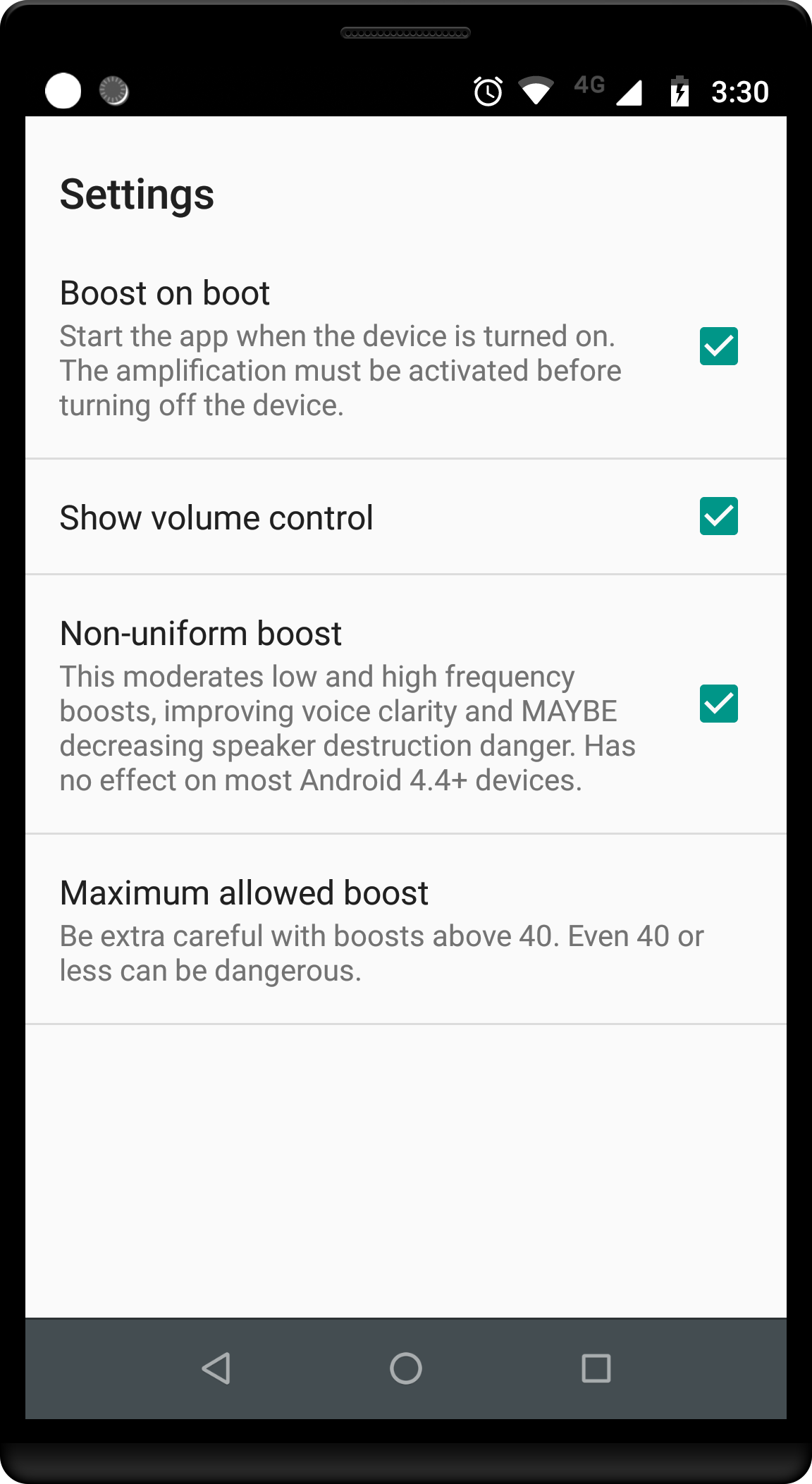 اسکرین شات 4 برنامه Volume Booster GOODEV