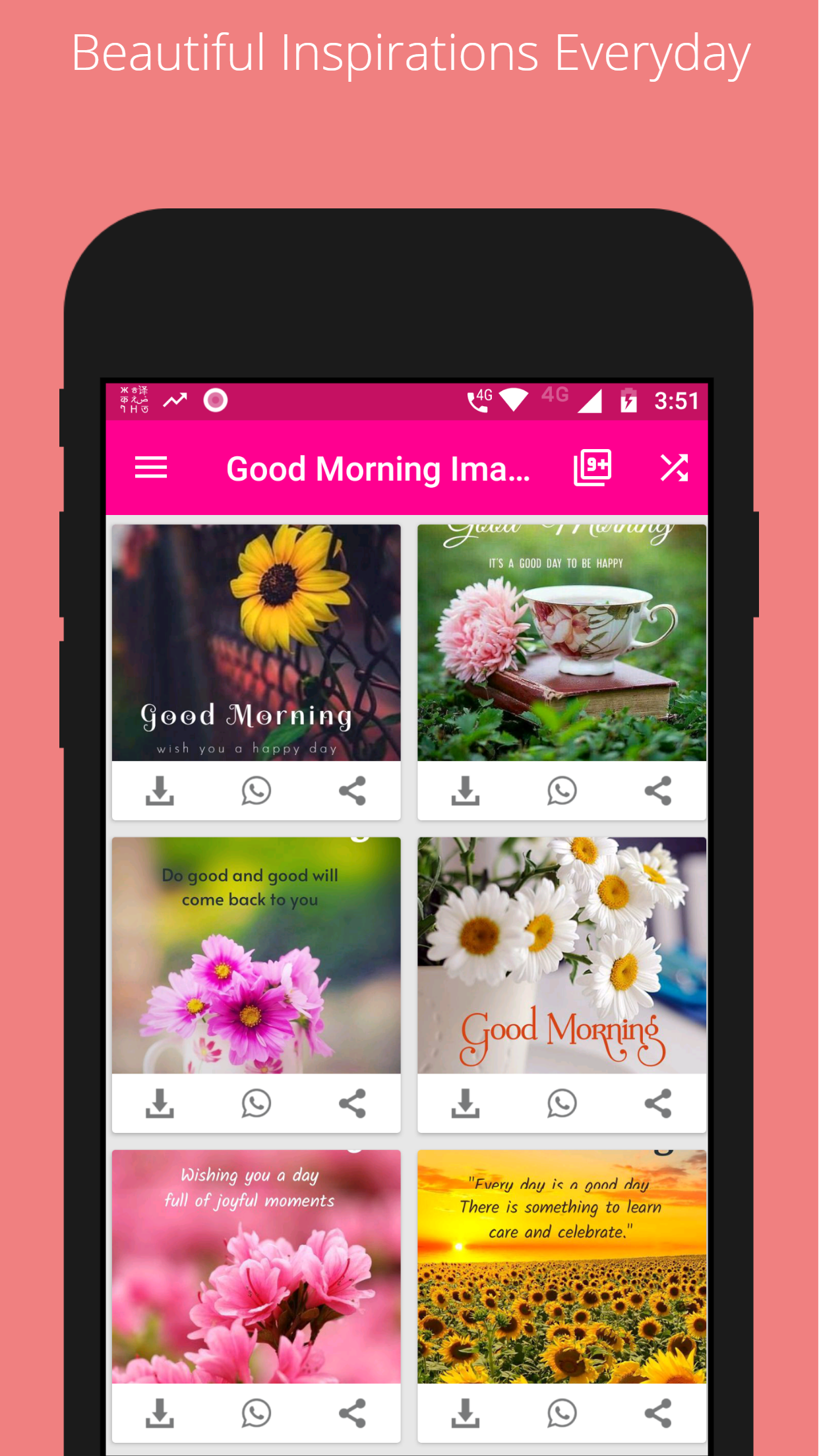 اسکرین شات 2 برنامه Good Morning Images App
