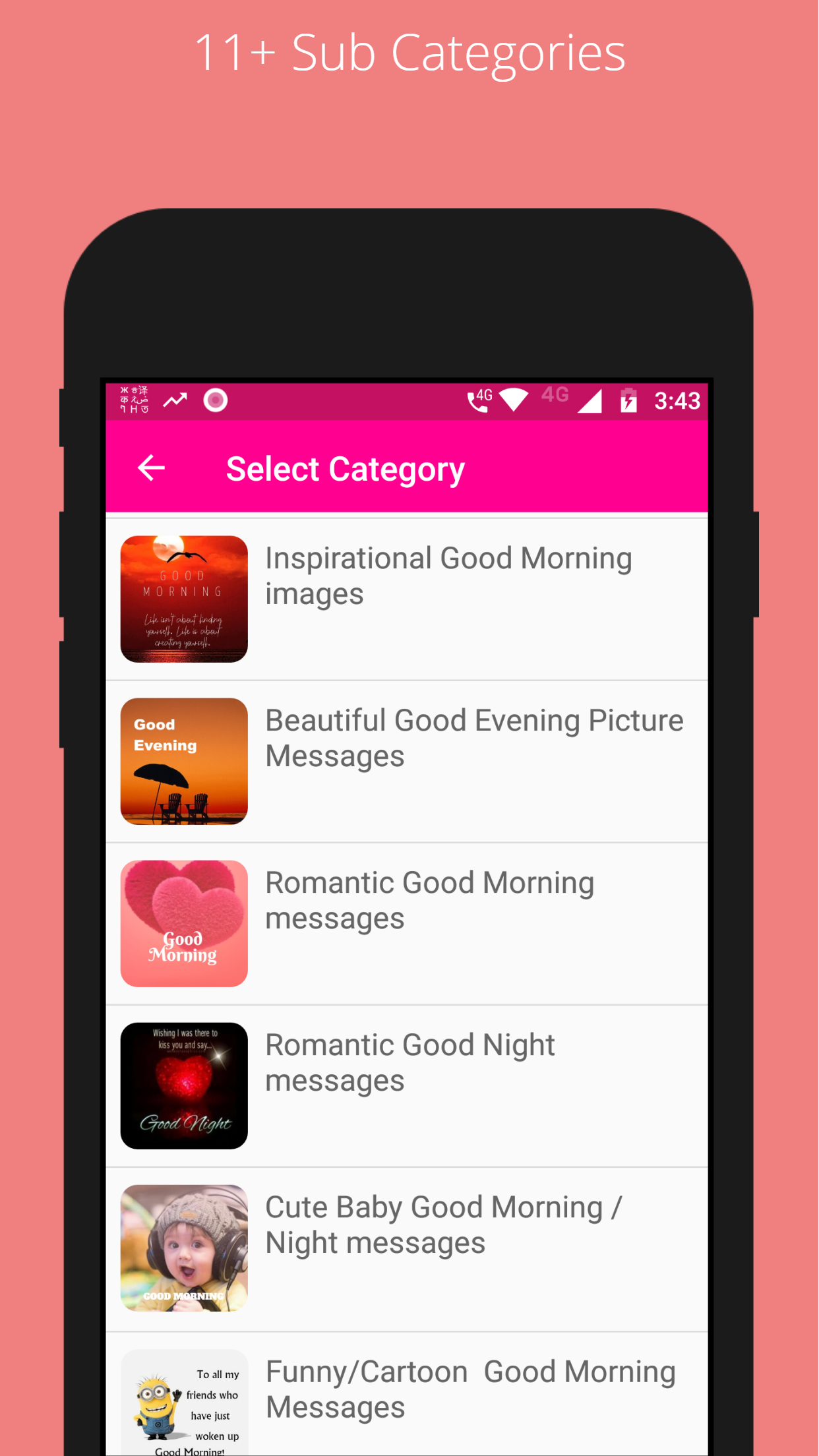 اسکرین شات 3 برنامه Good Morning Images App