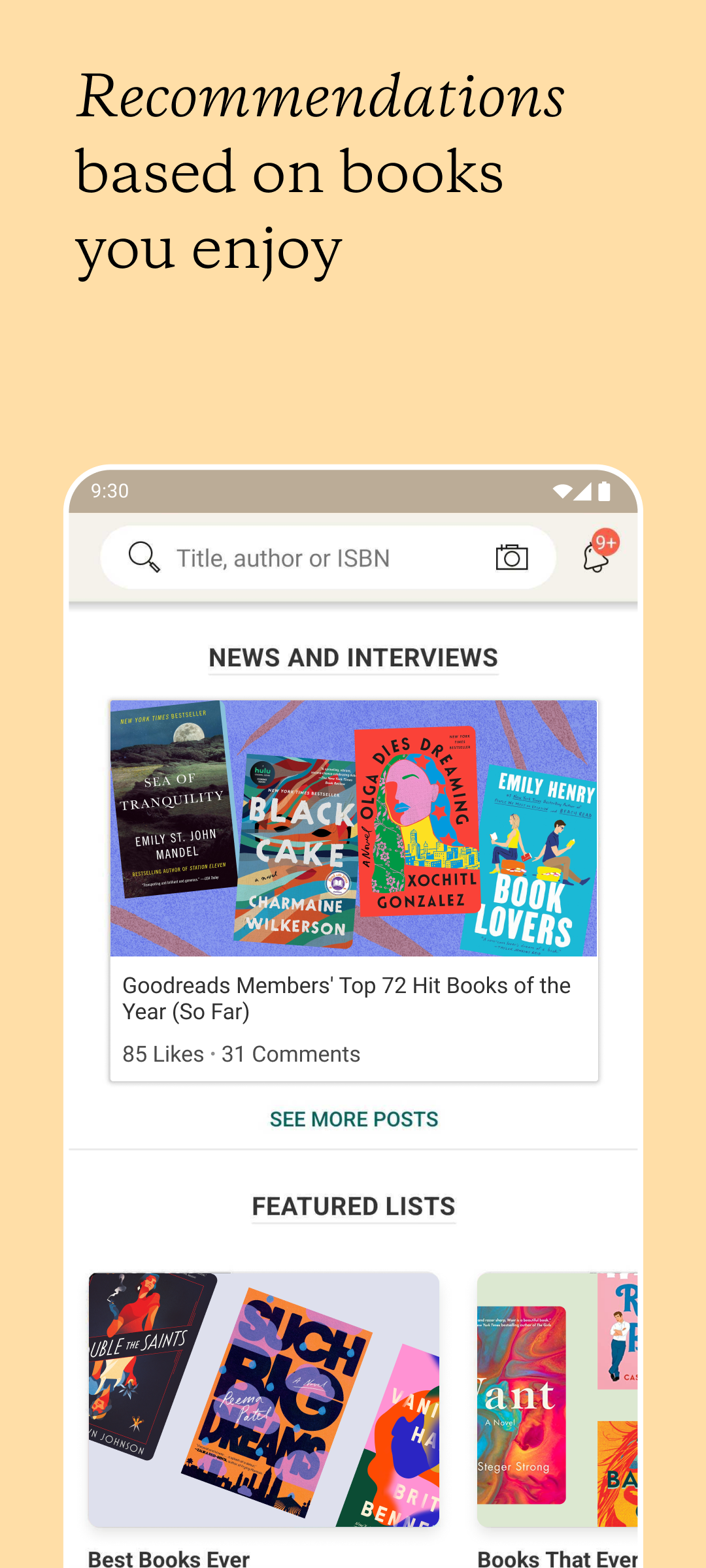 اسکرین شات 3 برنامه Goodreads: Book Reviews