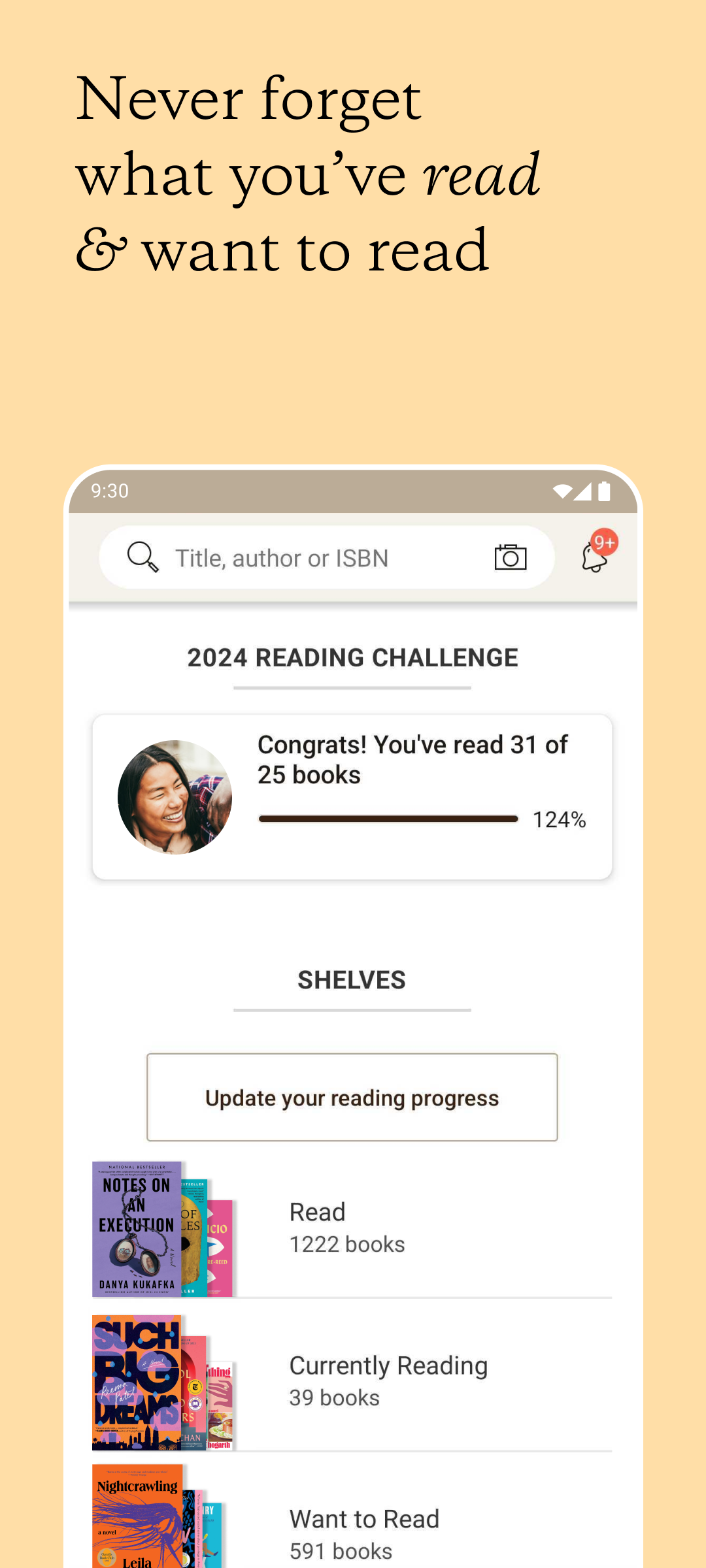 اسکرین شات 2 برنامه Goodreads: Book Reviews