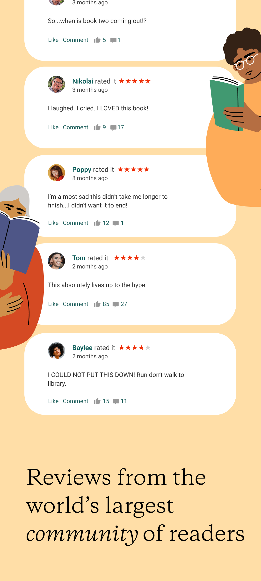 اسکرین شات 4 برنامه Goodreads: Book Reviews