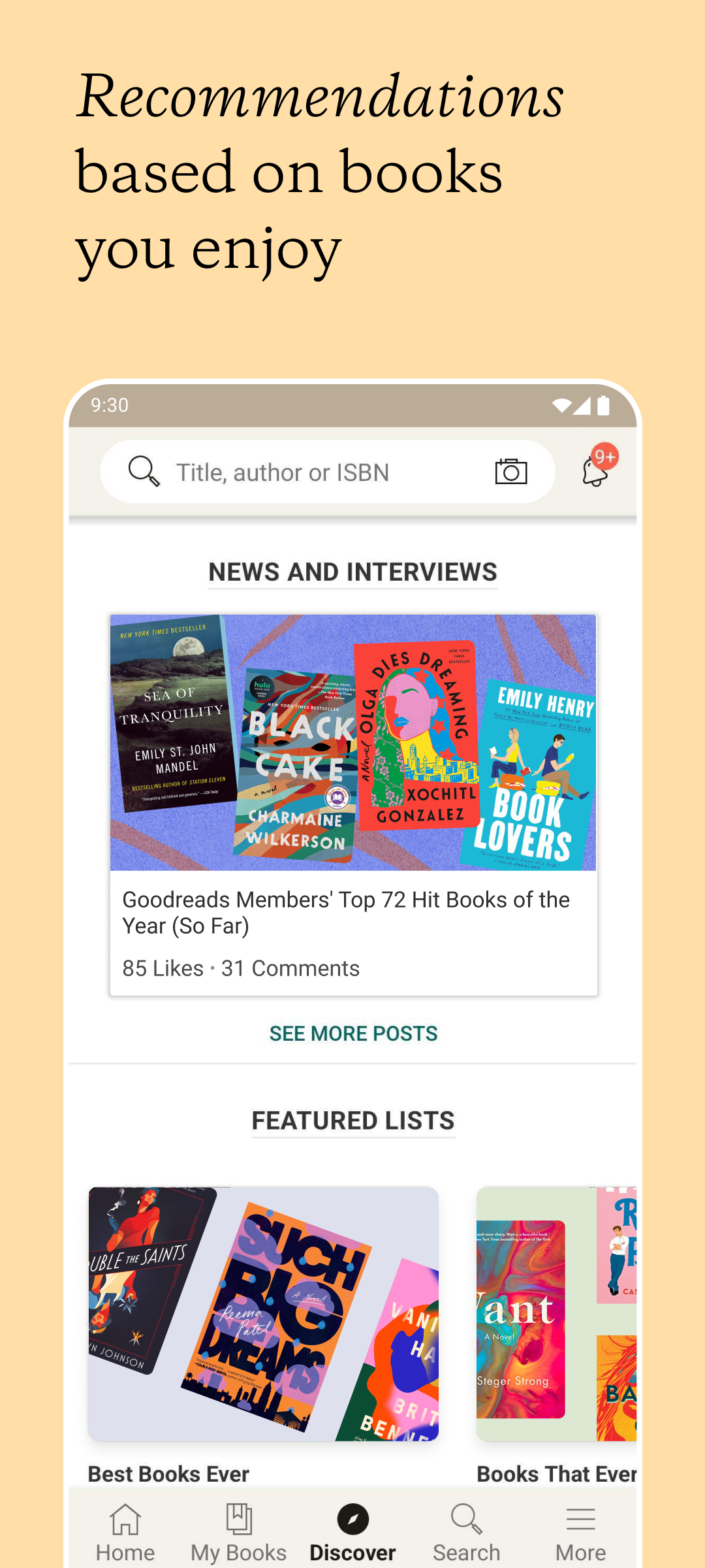 اسکرین شات 2 برنامه Goodreads: Book Reviews