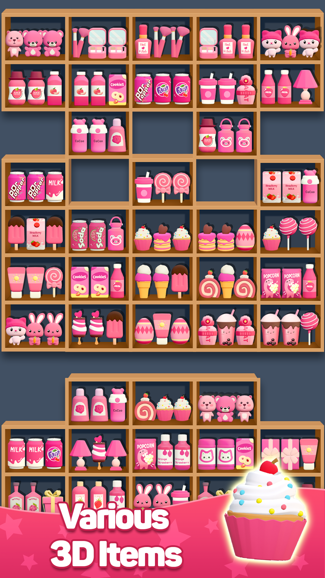 اسکرین شات 1 بازی Goods Trio 3D: Sorting Game