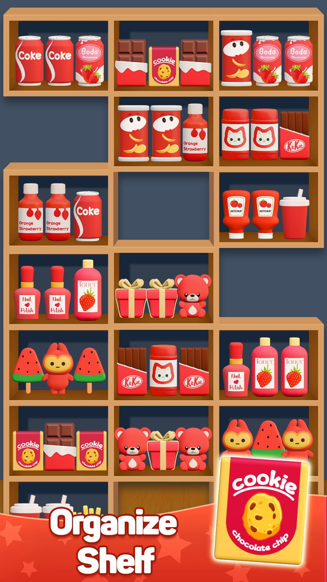 اسکرین شات 3 بازی Goods Trio 3D: Sorting Game