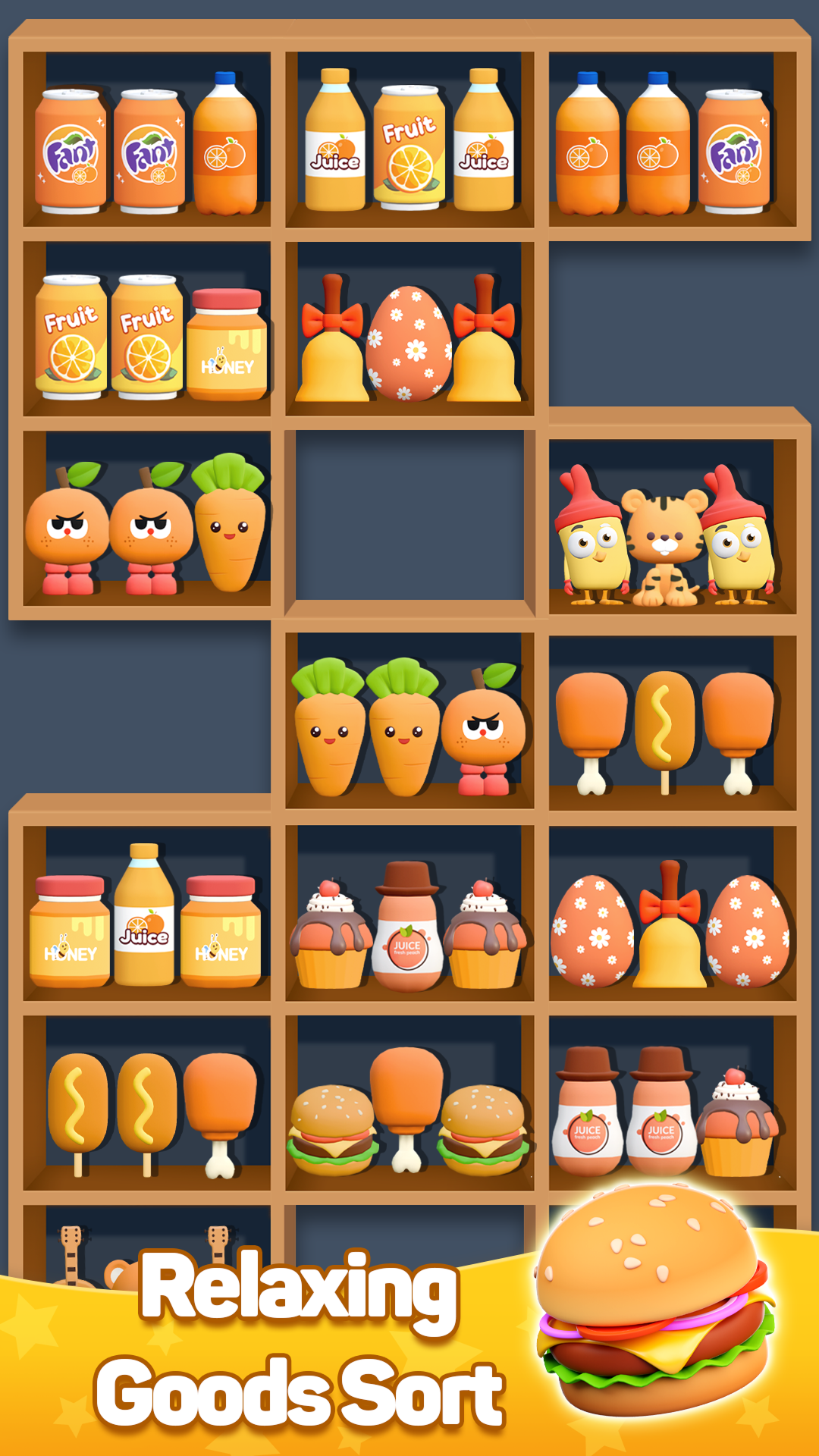 اسکرین شات 4 بازی Goods Trio 3D: Sorting Game