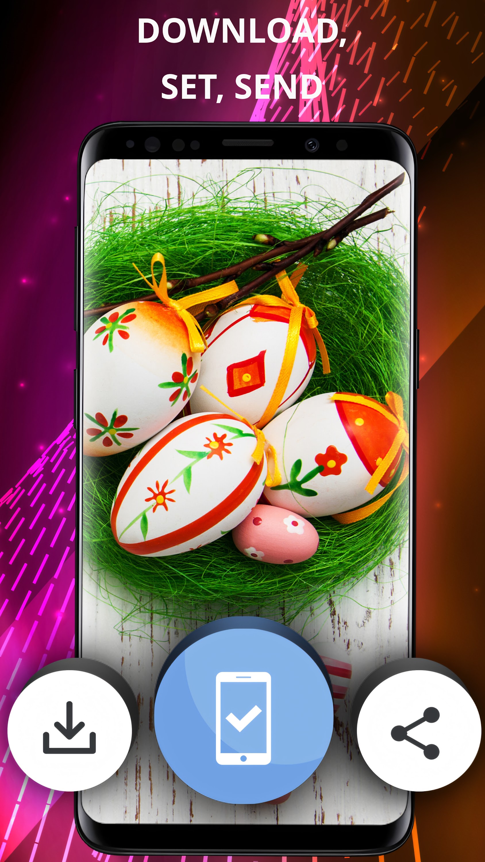 اسکرین شات 3 برنامه Easter wallpapers on phone