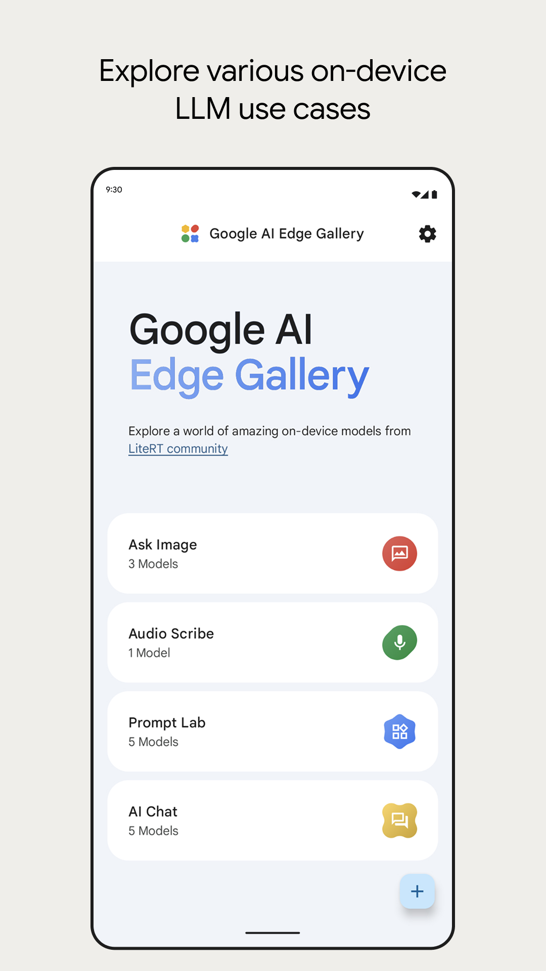 اسکرین شات 1 برنامه Google AI Edge Gallery
