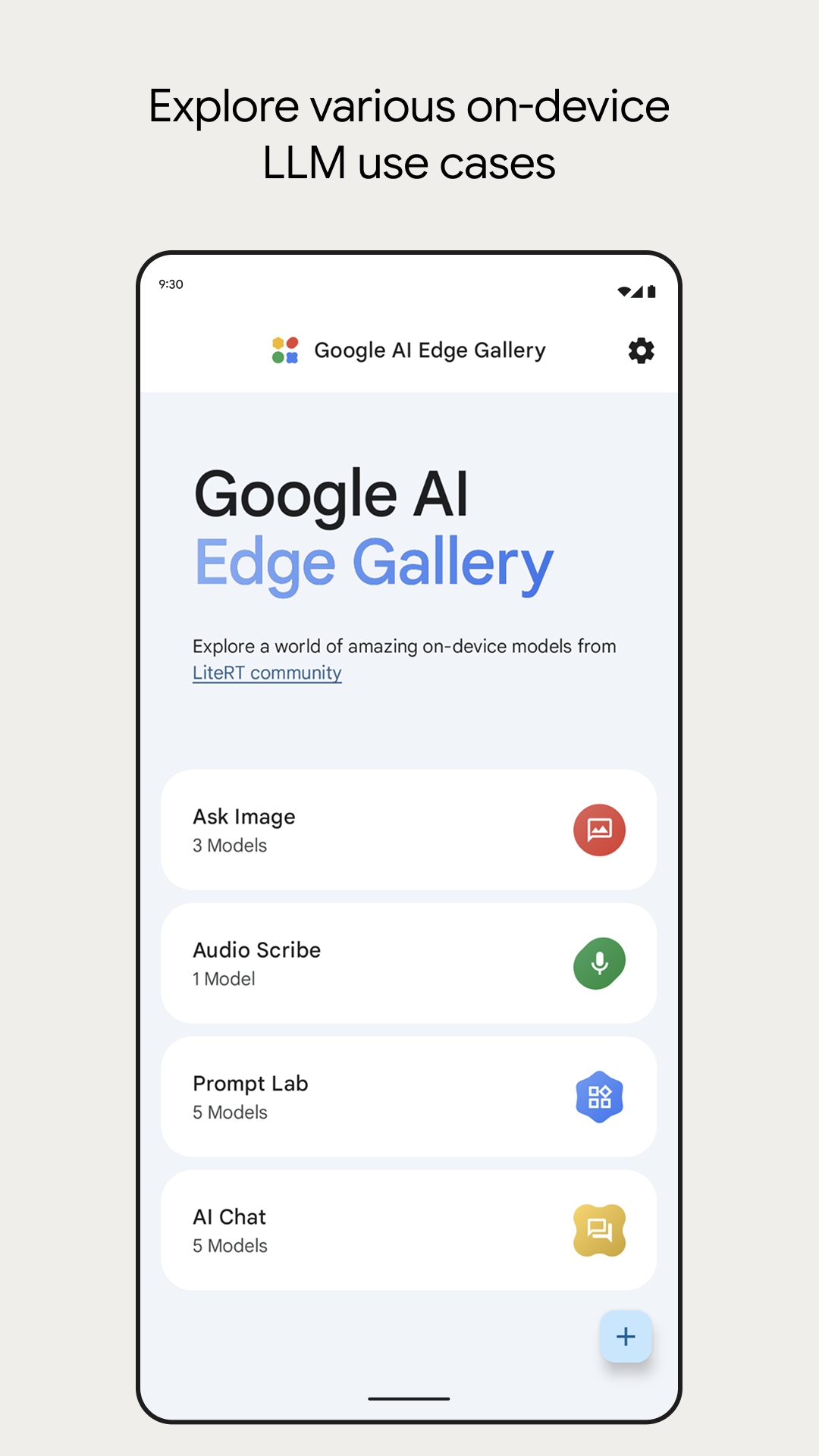 اسکرین شات 1 برنامه Google AI Edge Gallery