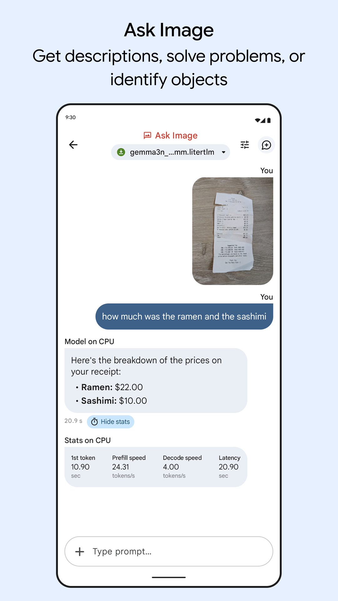 اسکرین شات 4 برنامه Google AI Edge Gallery