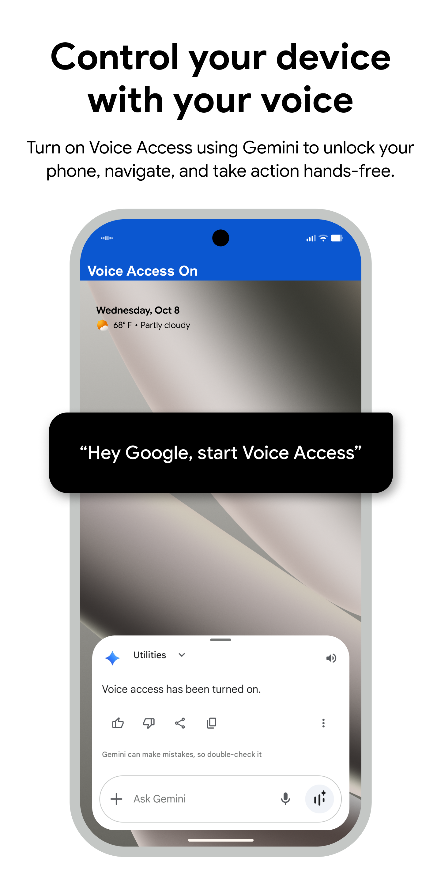اسکرین شات 1 برنامه Voice Access