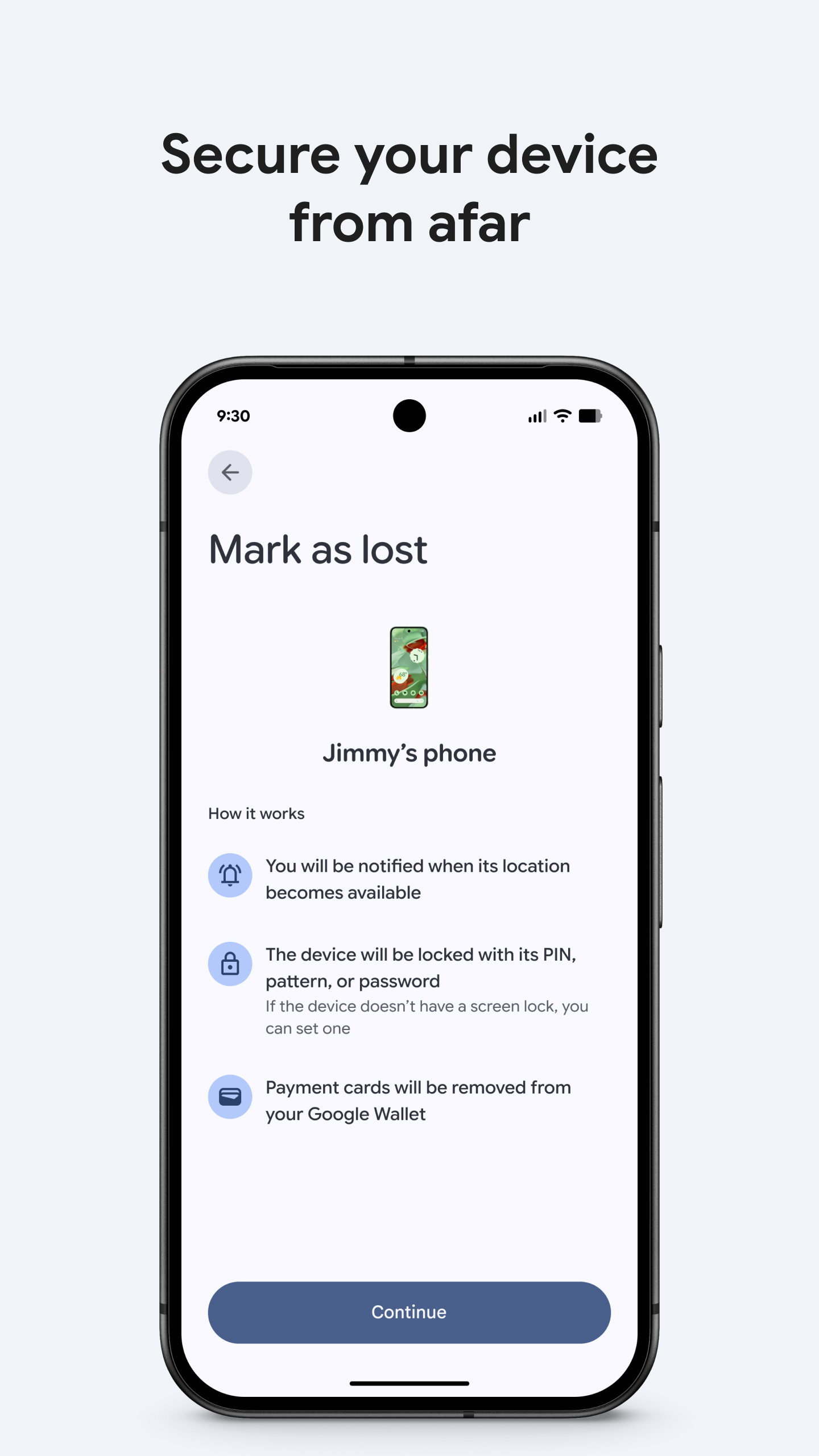 اسکرین شات 3 برنامه یافتن گوشی دزدیده شده (google find my device)