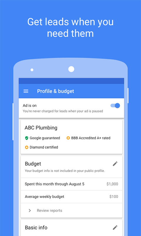 اسکرین شات 2 برنامه Google Local Services Ads