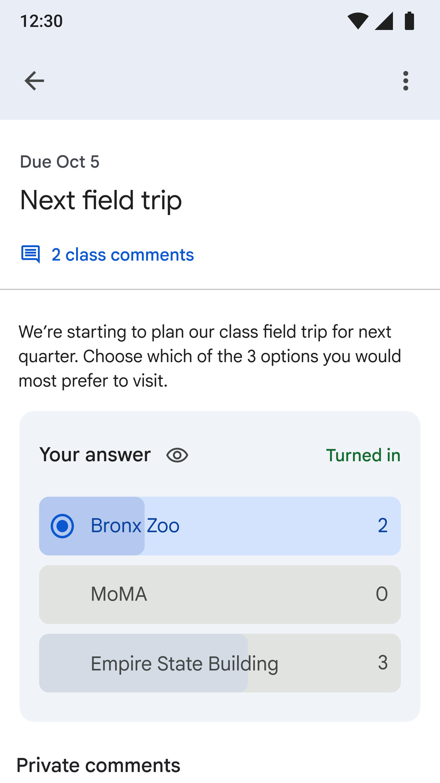 اسکرین شات 6 برنامه Google Classroom