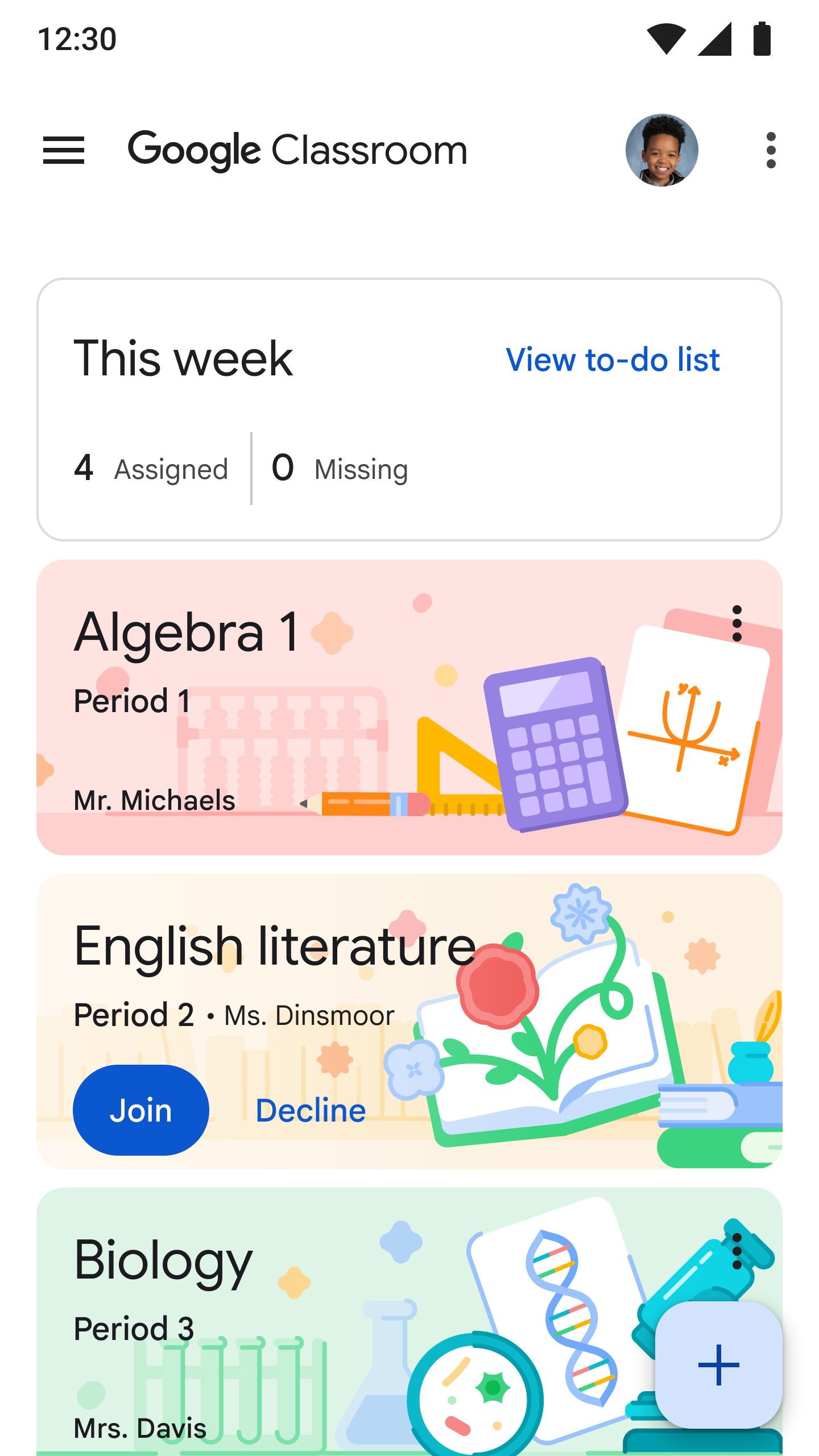 اسکرین شات 5 برنامه Google Classroom