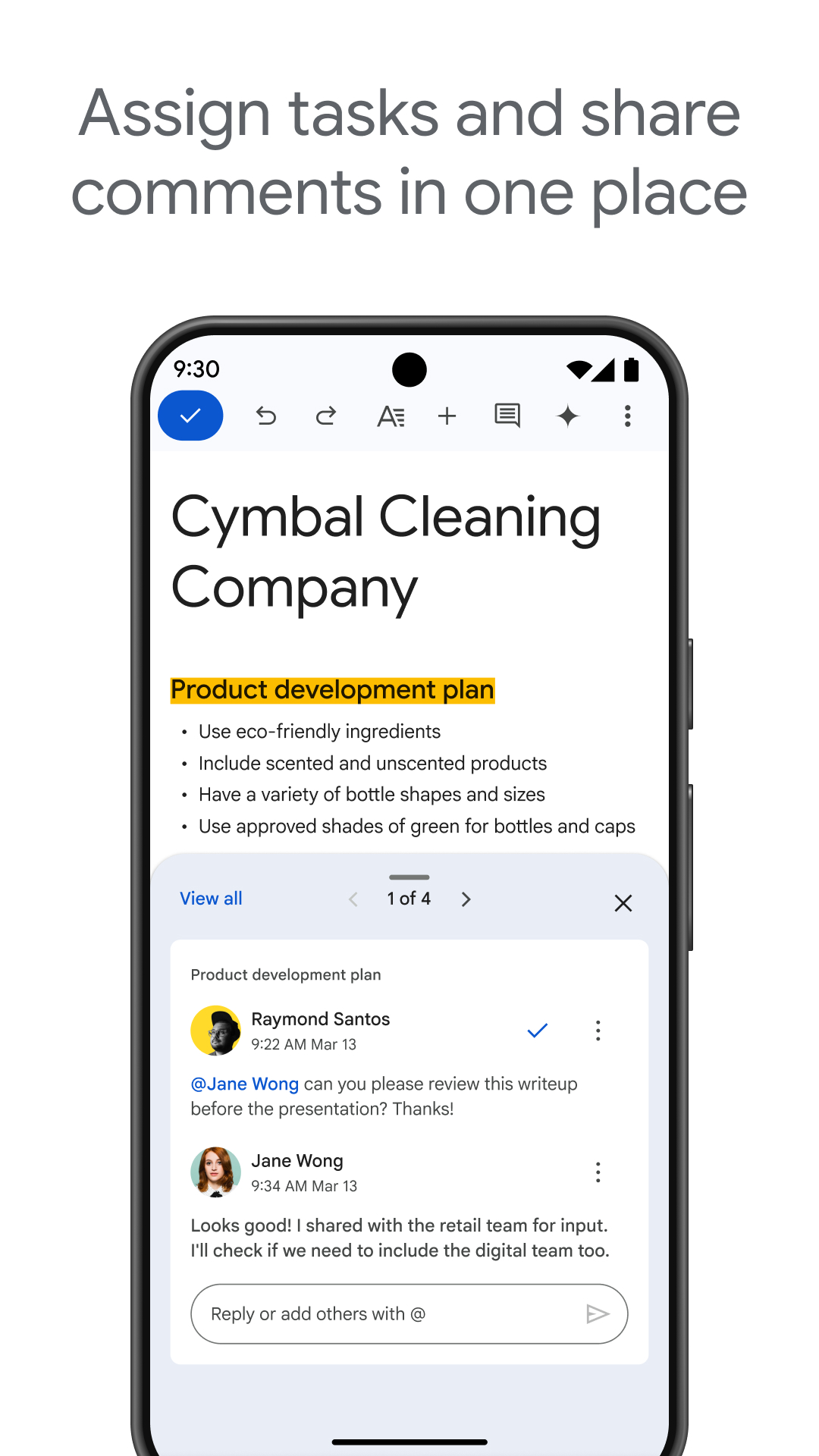اسکرین شات 3 برنامه Google Docs