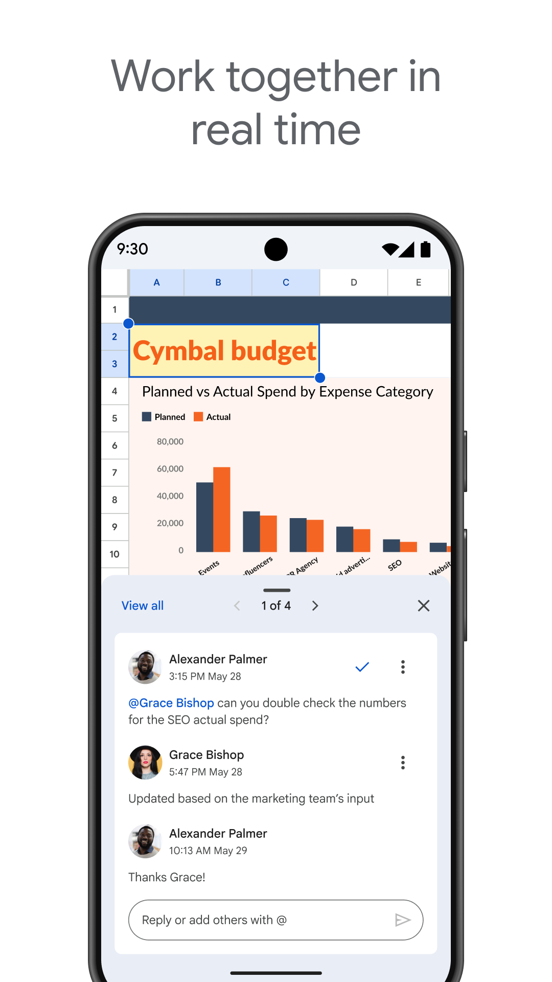 اسکرین شات 1 برنامه کاربرگ‌نگار Google