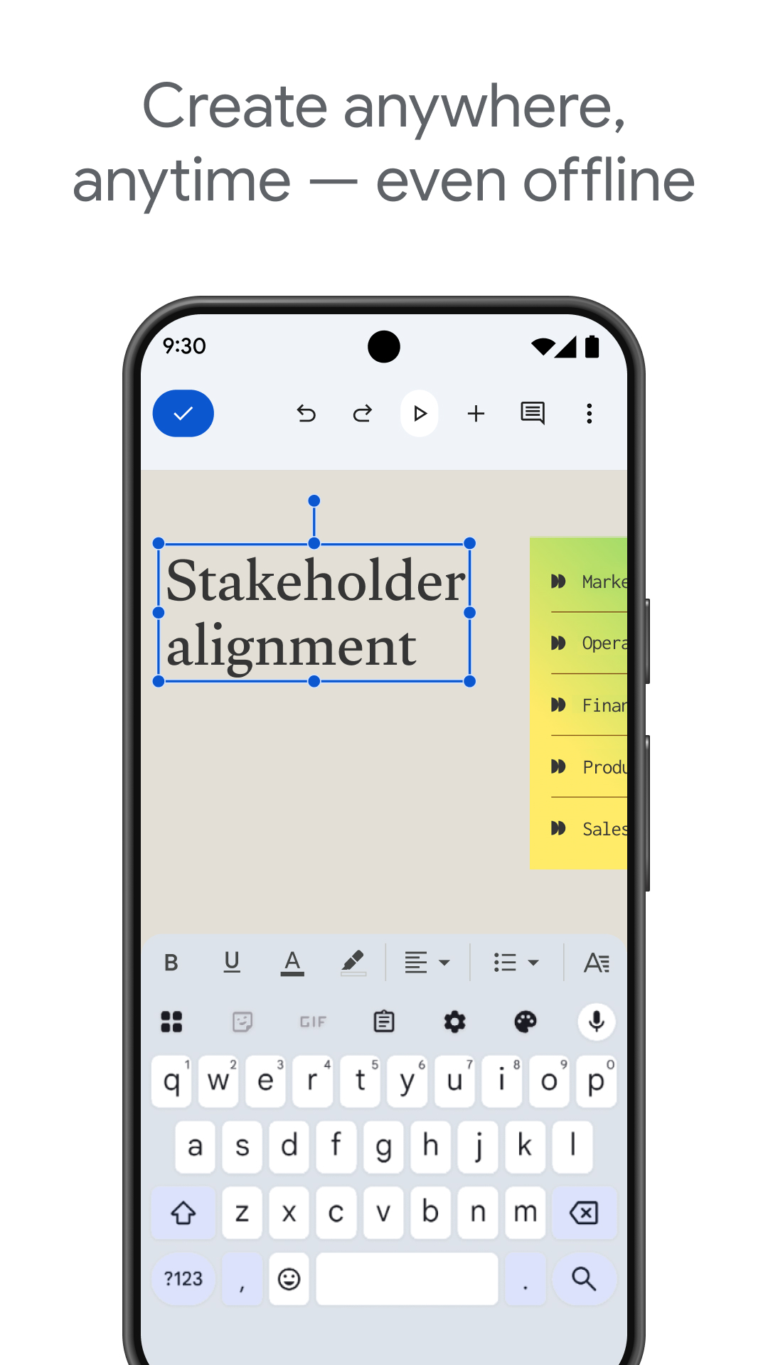 اسکرین شات 4 برنامه Google Slides