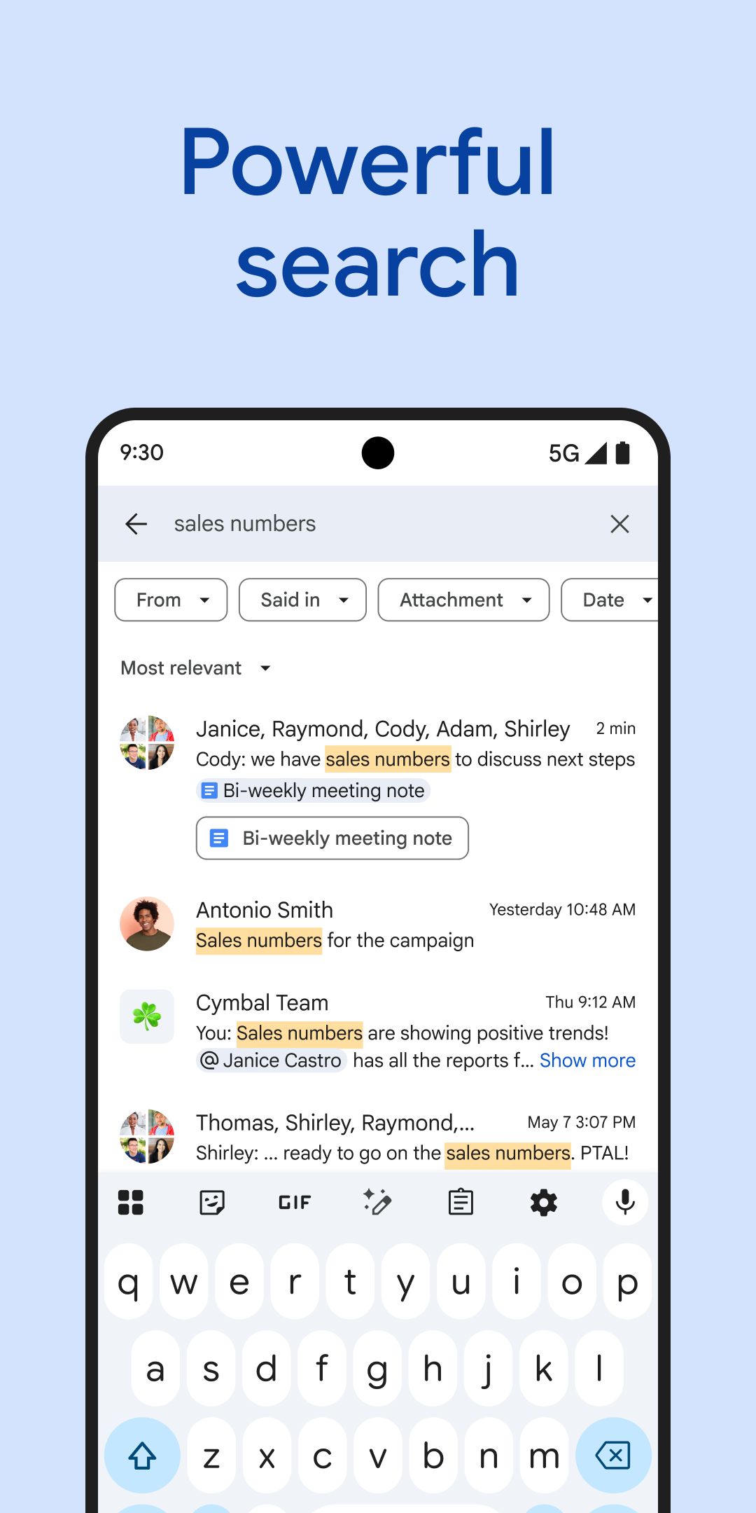 اسکرین شات 4 برنامه Google Chat
